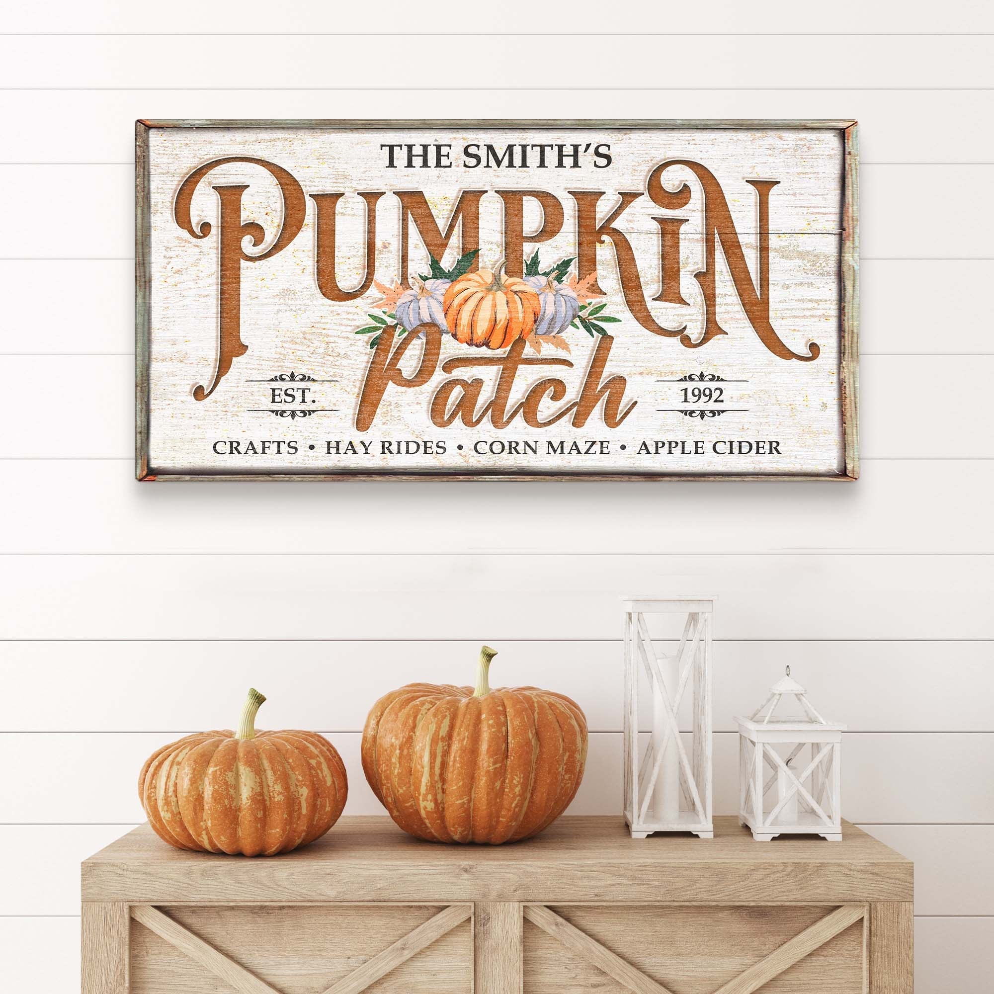 Family Pumpkin Patch Sign on sale at MyriadMart