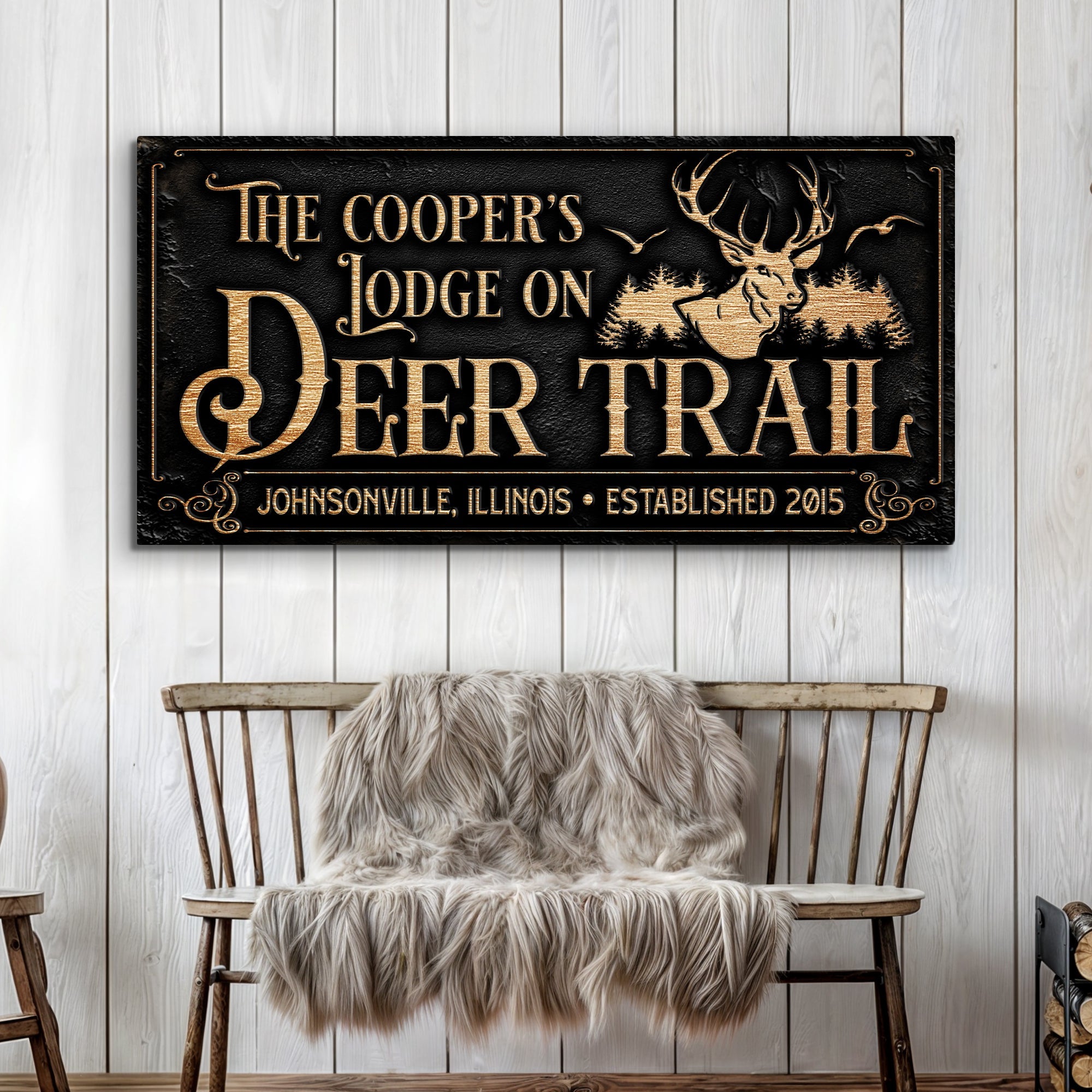 Hunting Lodge Sign on sale at MyriadMart