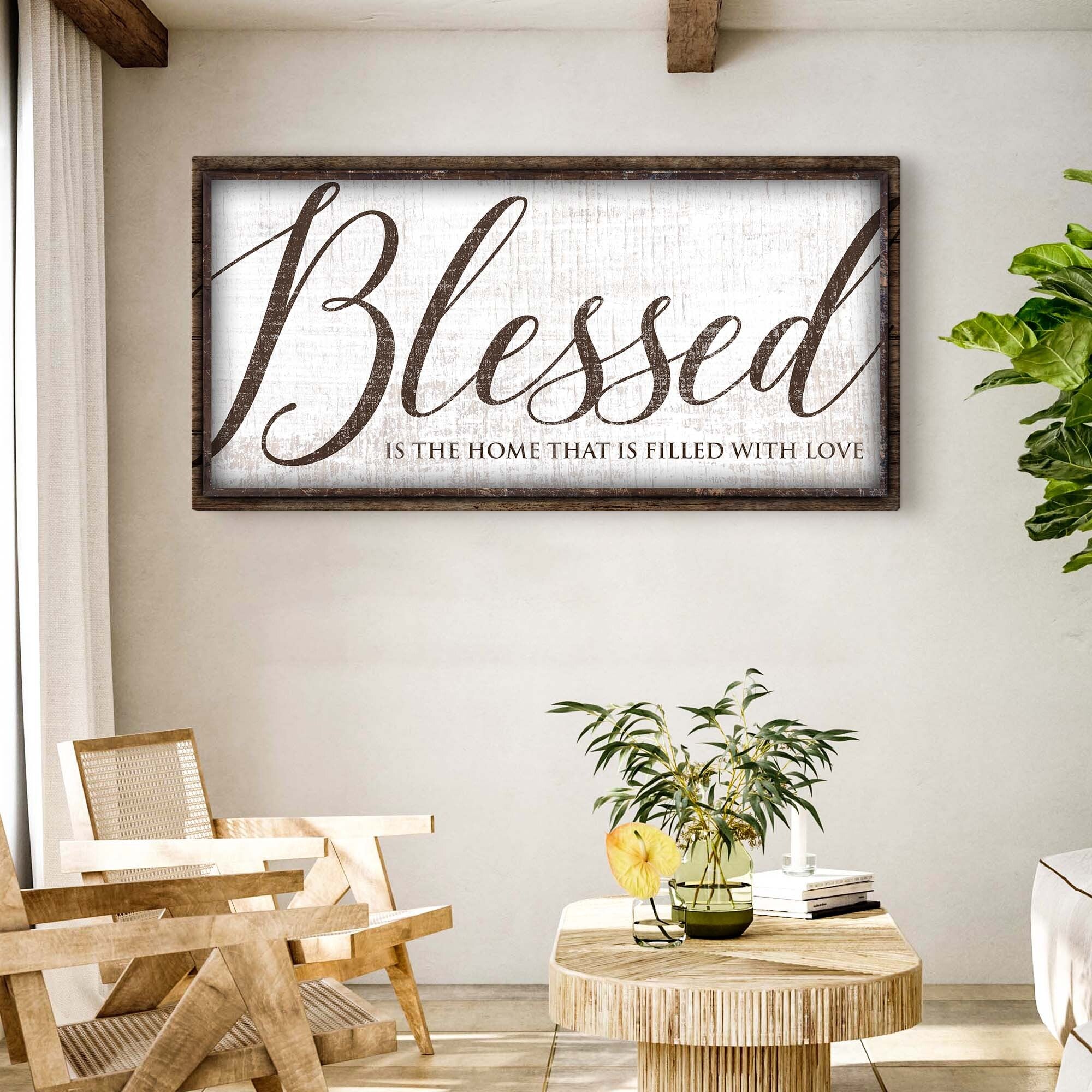Blessed Is The Home That Is Filled With Love Sign on sale at MyriadMart