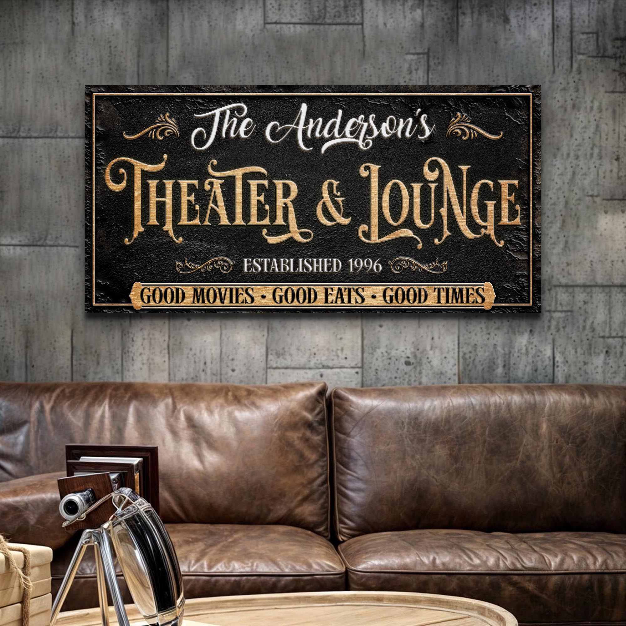Family Theater And Lounge Sign VI on sale at MyriadMart