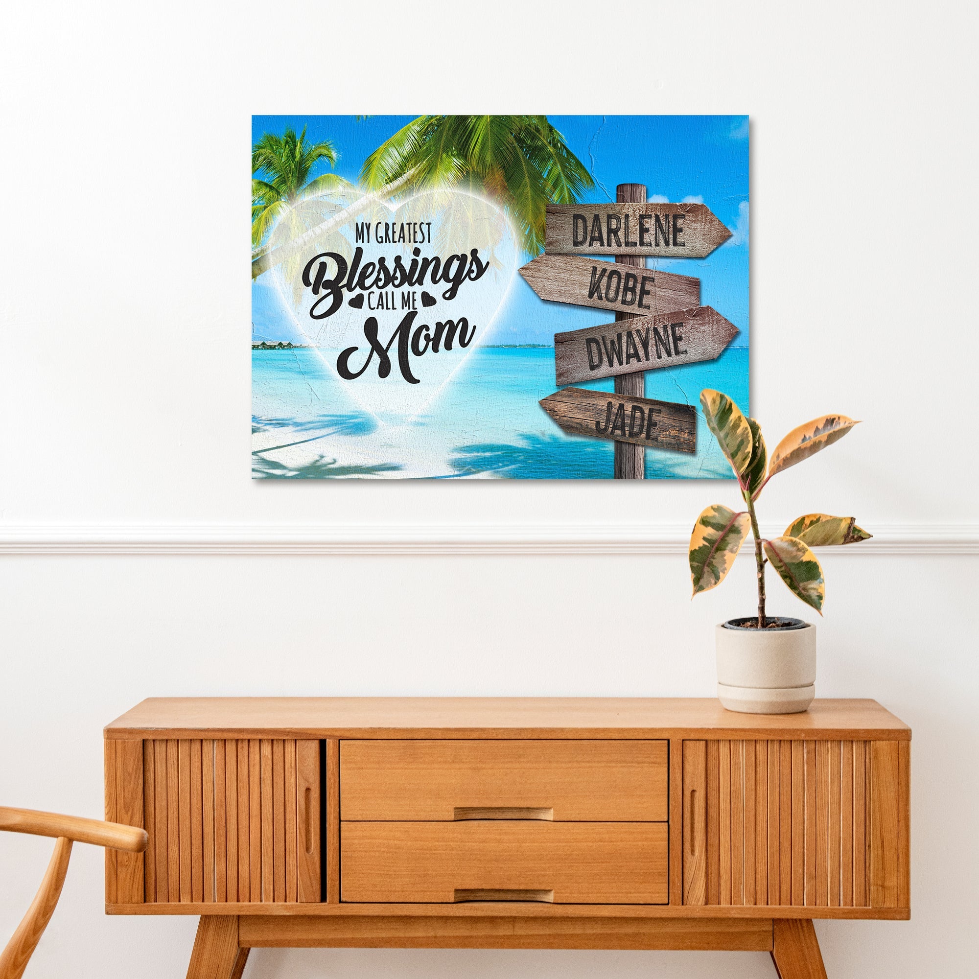 Mother's Day Sign My Greatest Blessings Call Me Mom on sale at MyriadMart