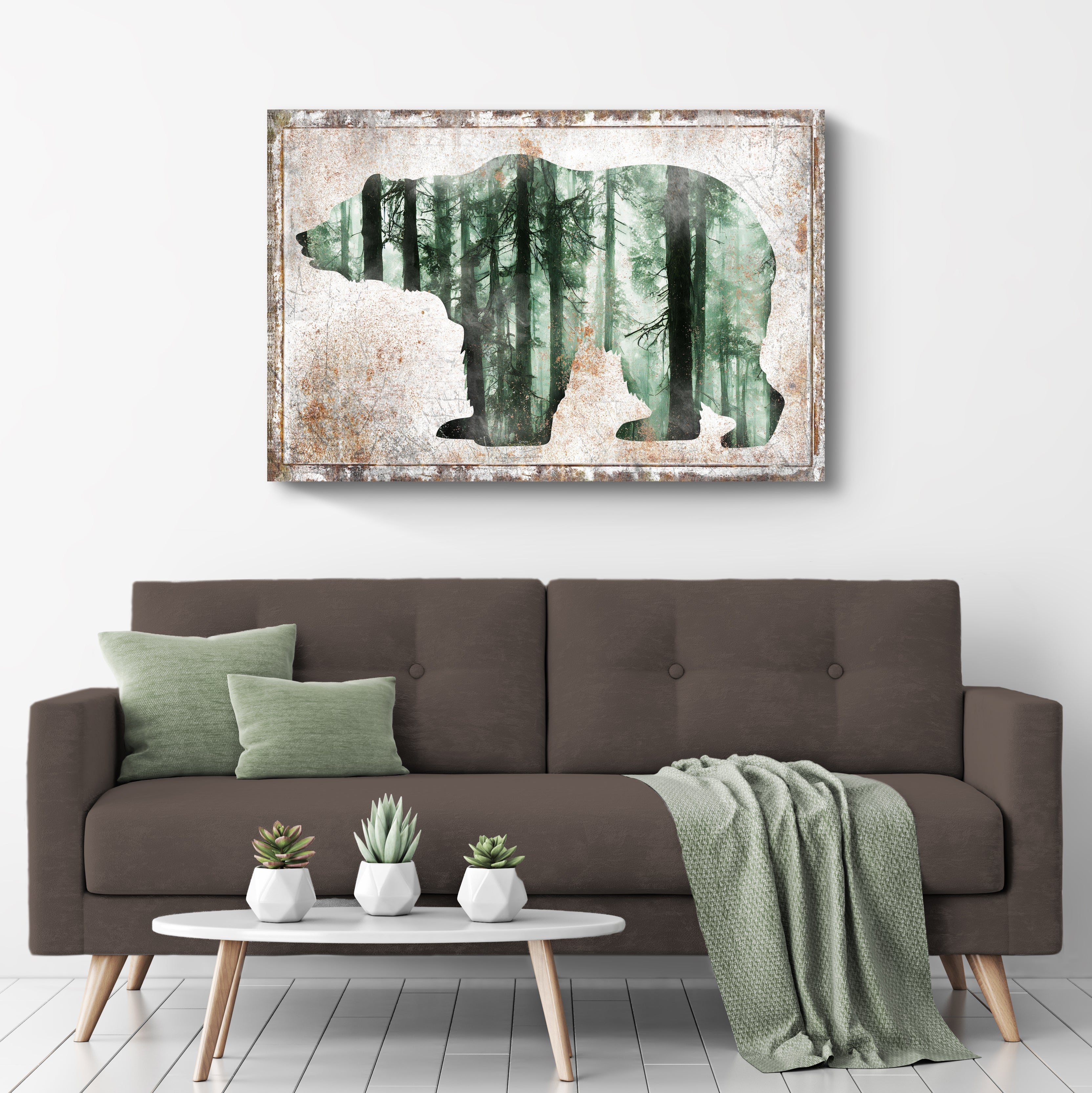 Animals Forest Bear Birch Canvas Wall Art on sale at MyriadMart