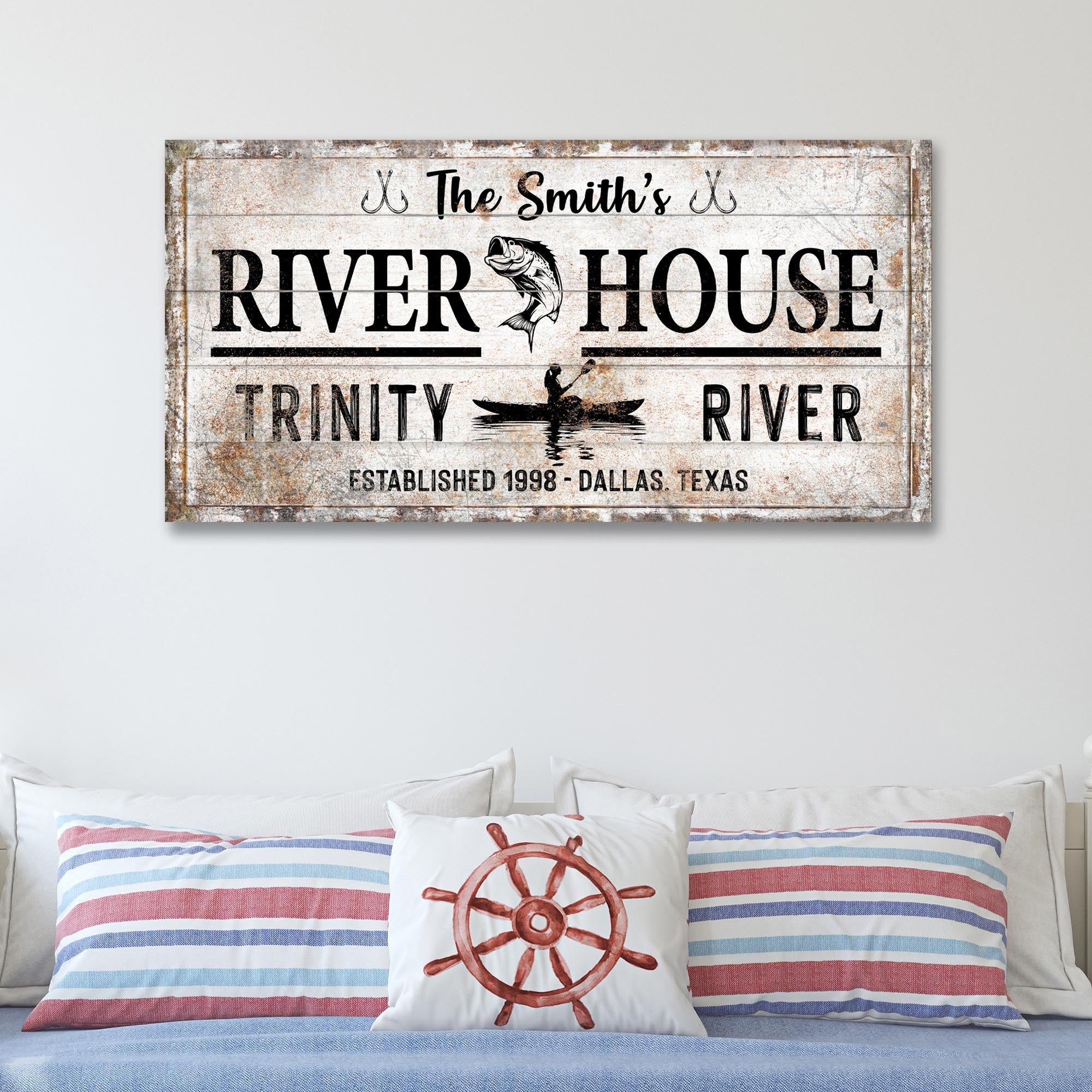 Personalized River House Sign II on sale at MyriadMart