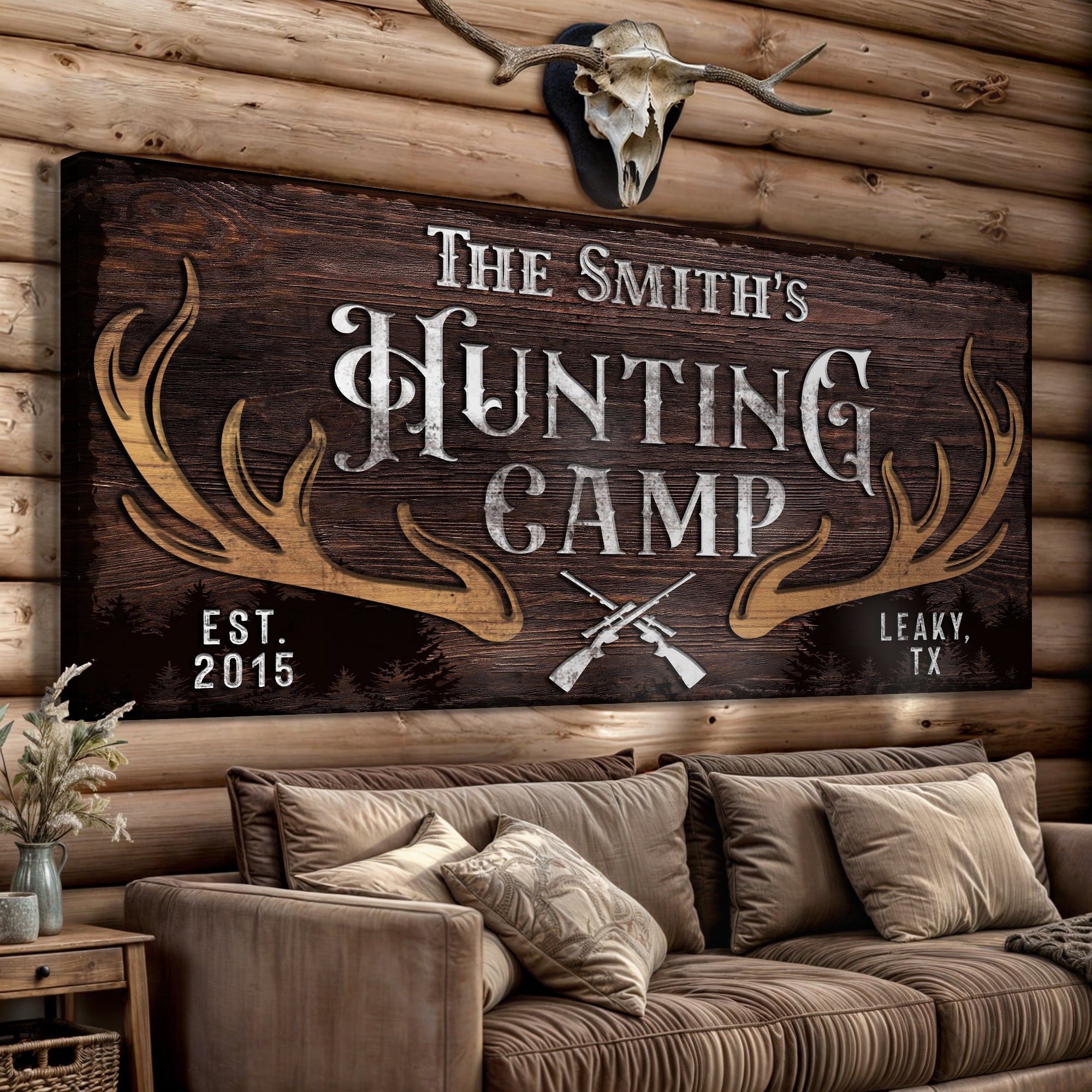 Family Hunting Camp Sign on sale at MyriadMart