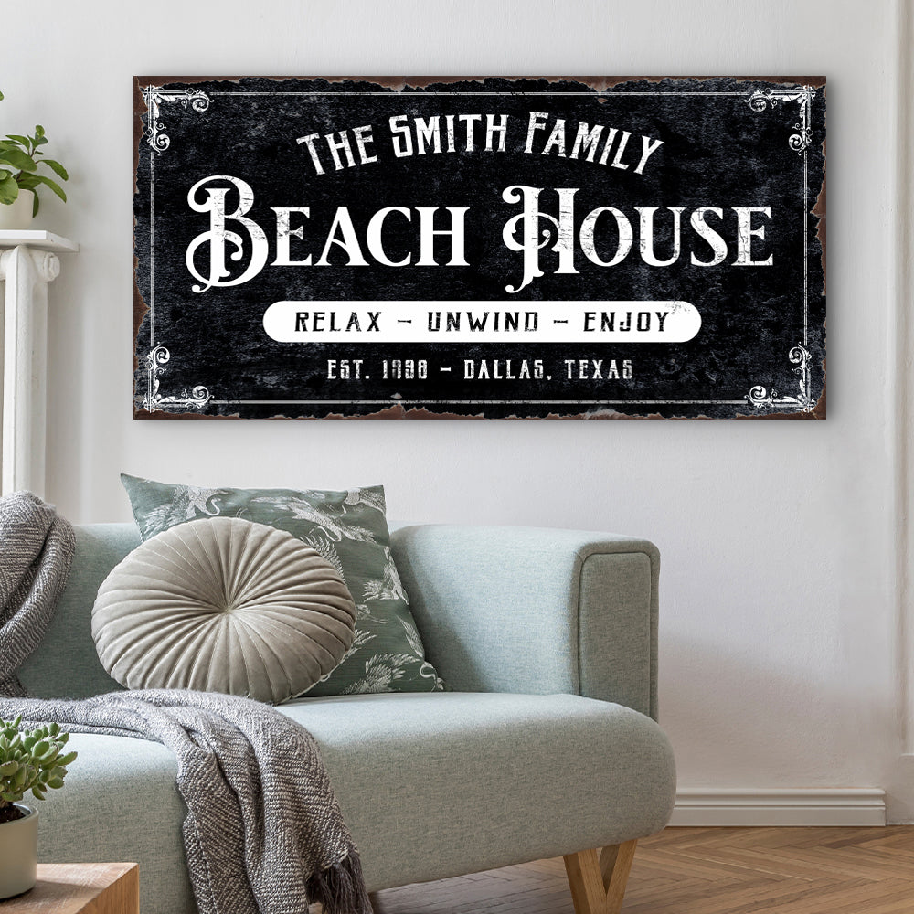 Beach House Personalized Sign III on sale at MyriadMart