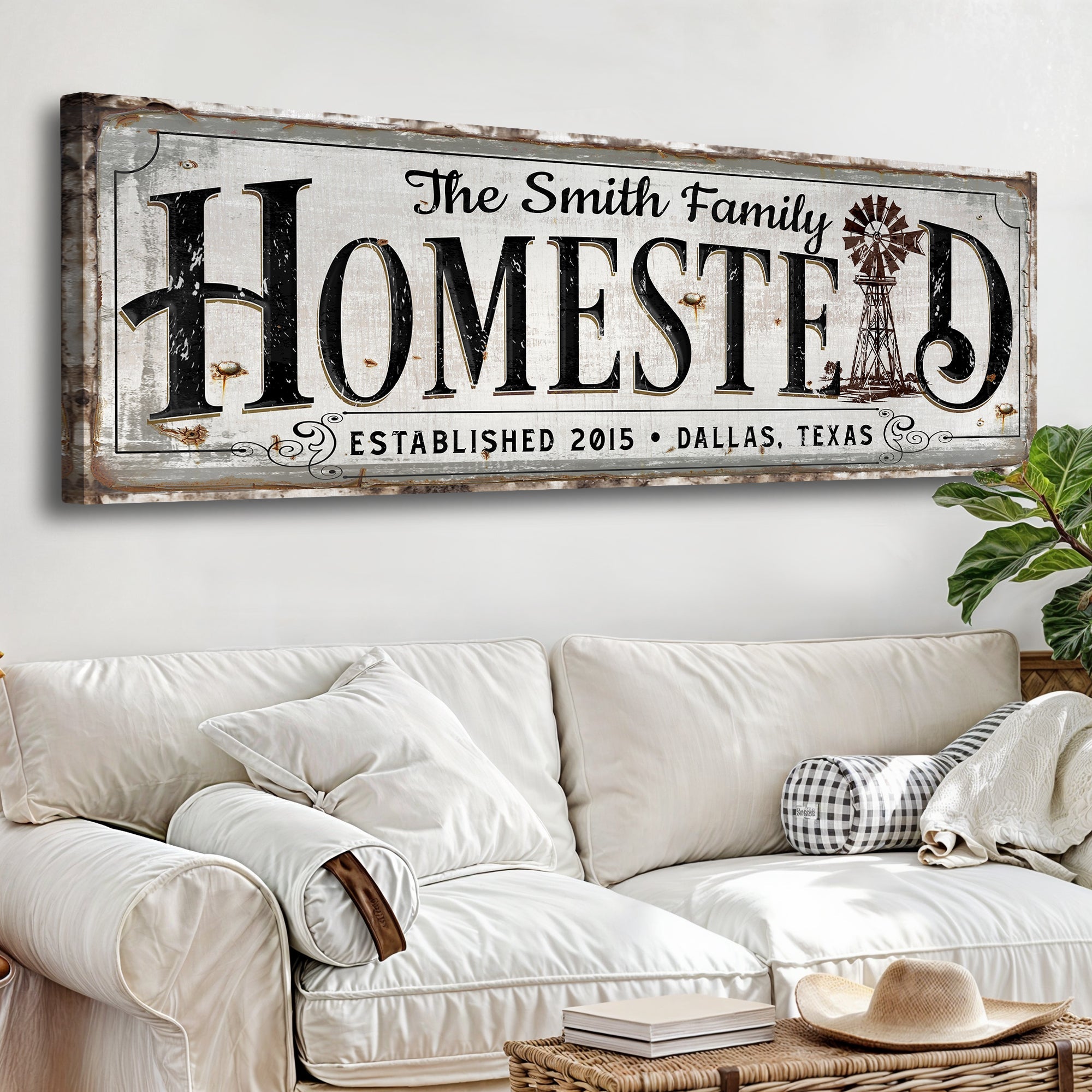 Vintage Rust Homestead Sign on sale at MyriadMart