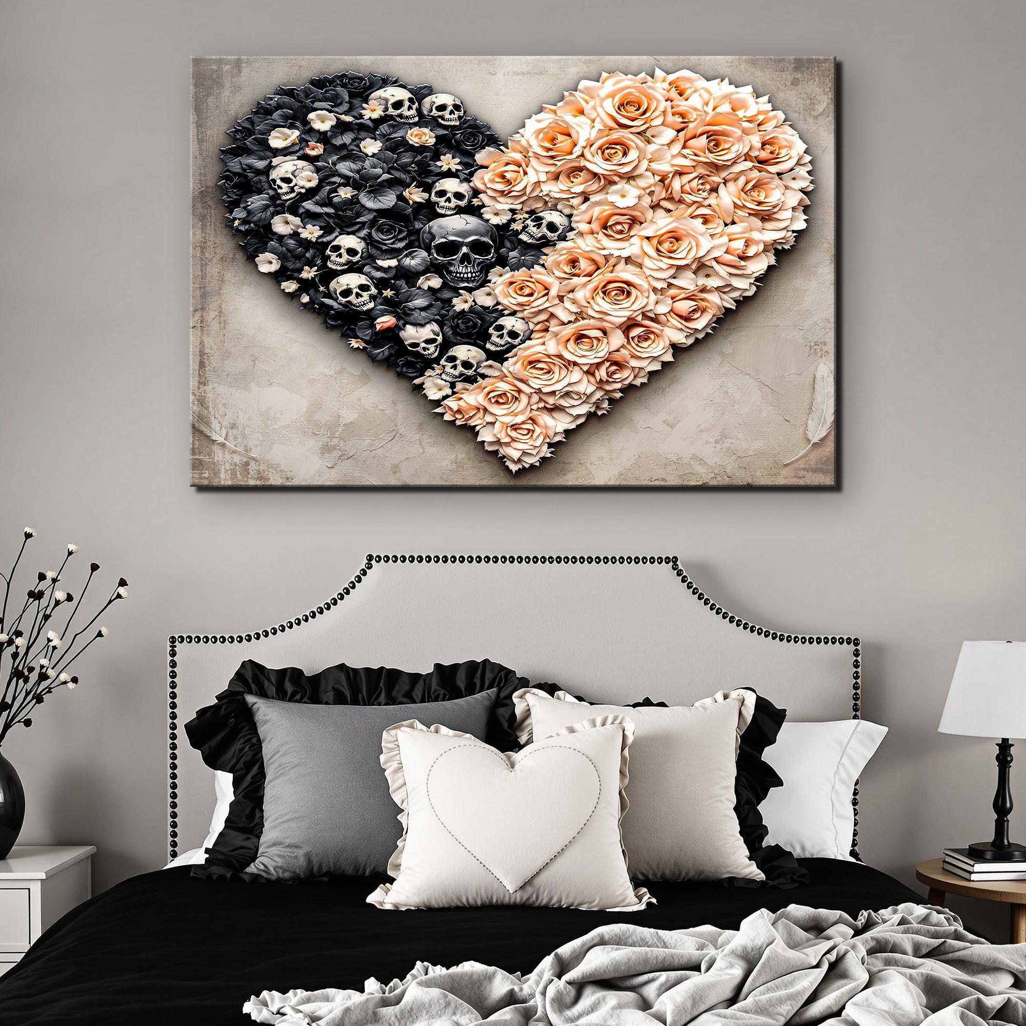 Skull and Flowers Wall Art on sale at MyriadMart