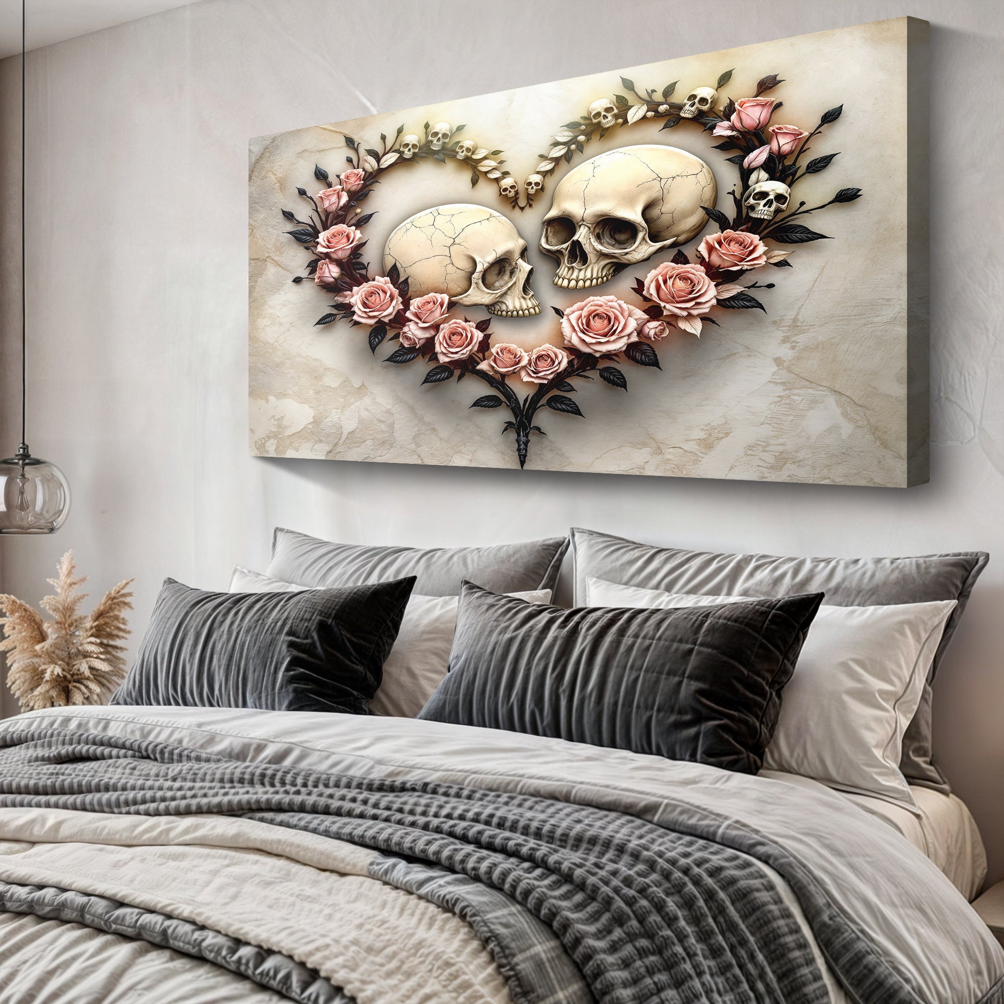 Skull and Flowers Wall Art VI on sale at MyriadMart