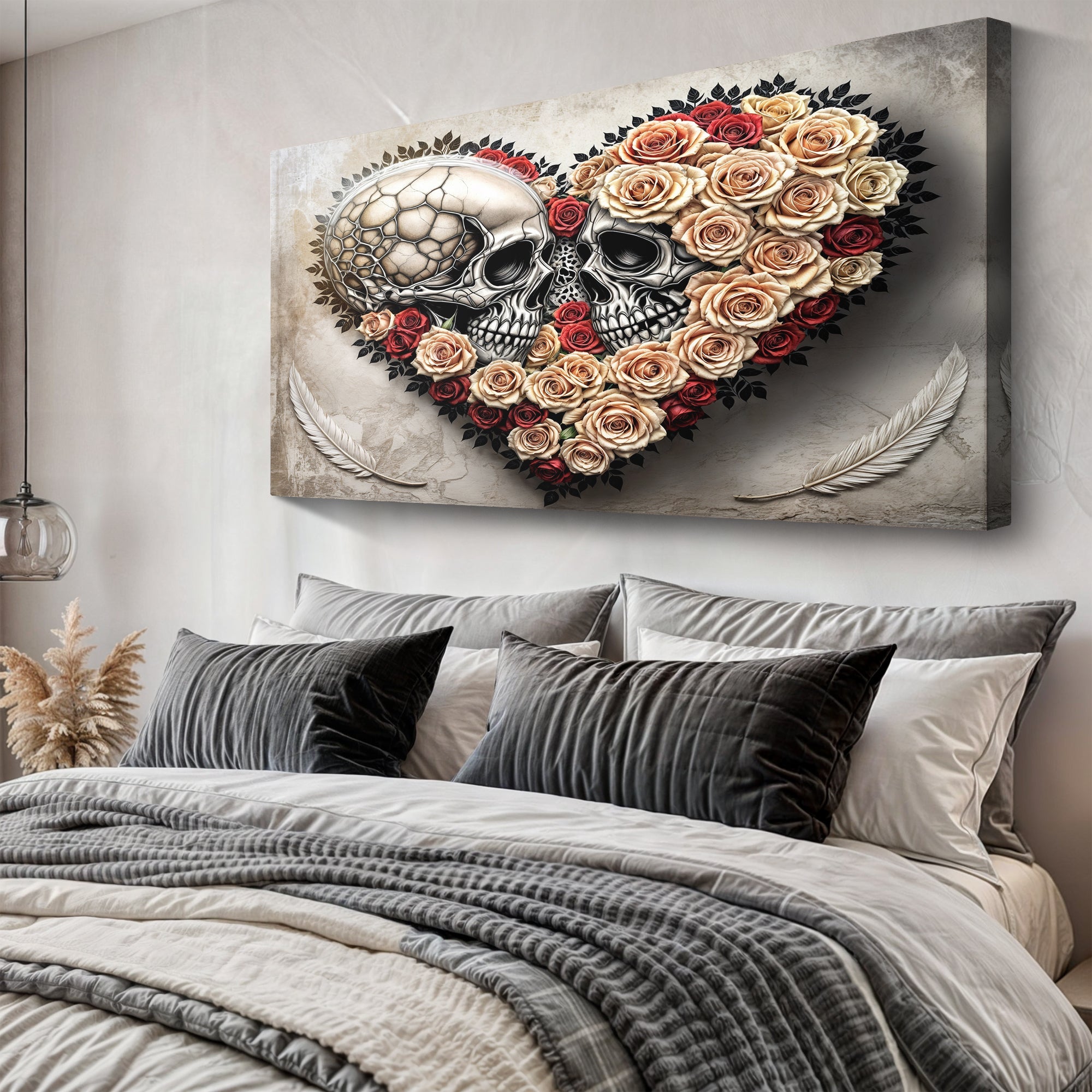 Skull and Flowers Wall Art VII on sale at MyriadMart