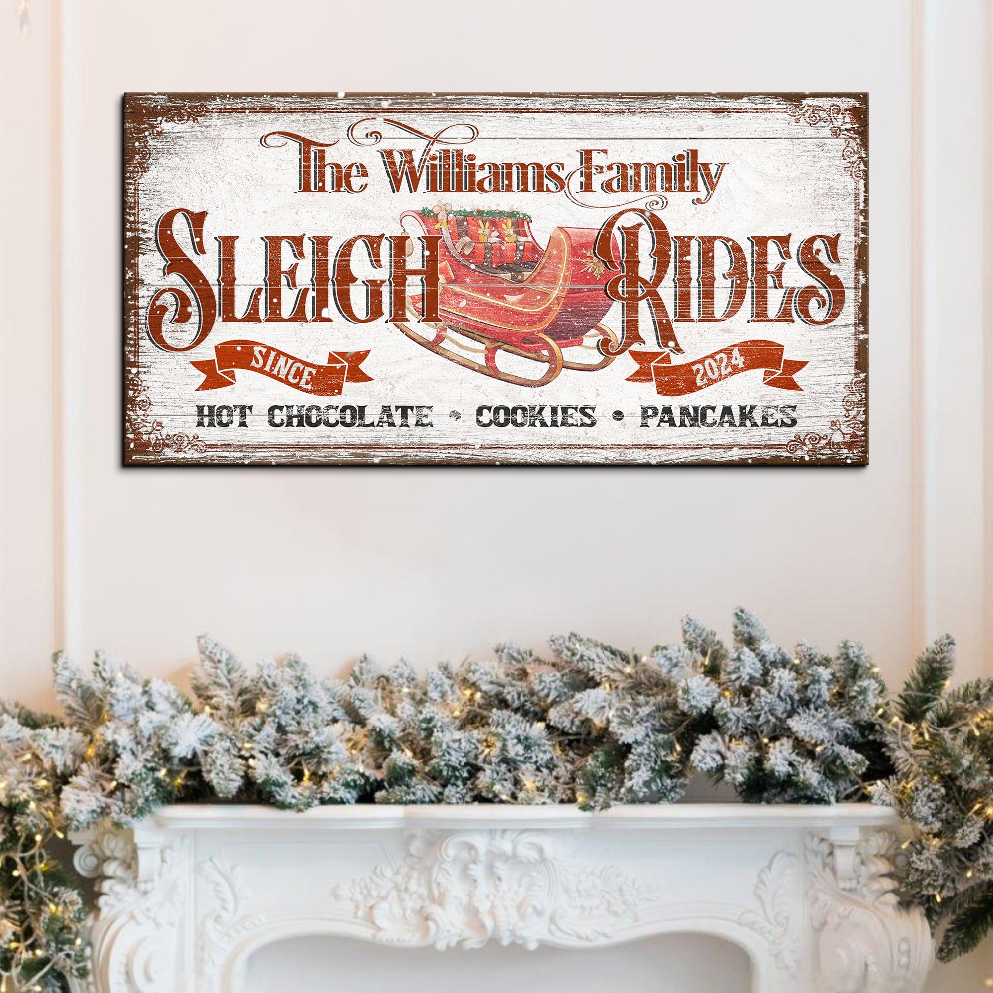 Sleigh Rides Christmas Sign V on sale at MyriadMart
