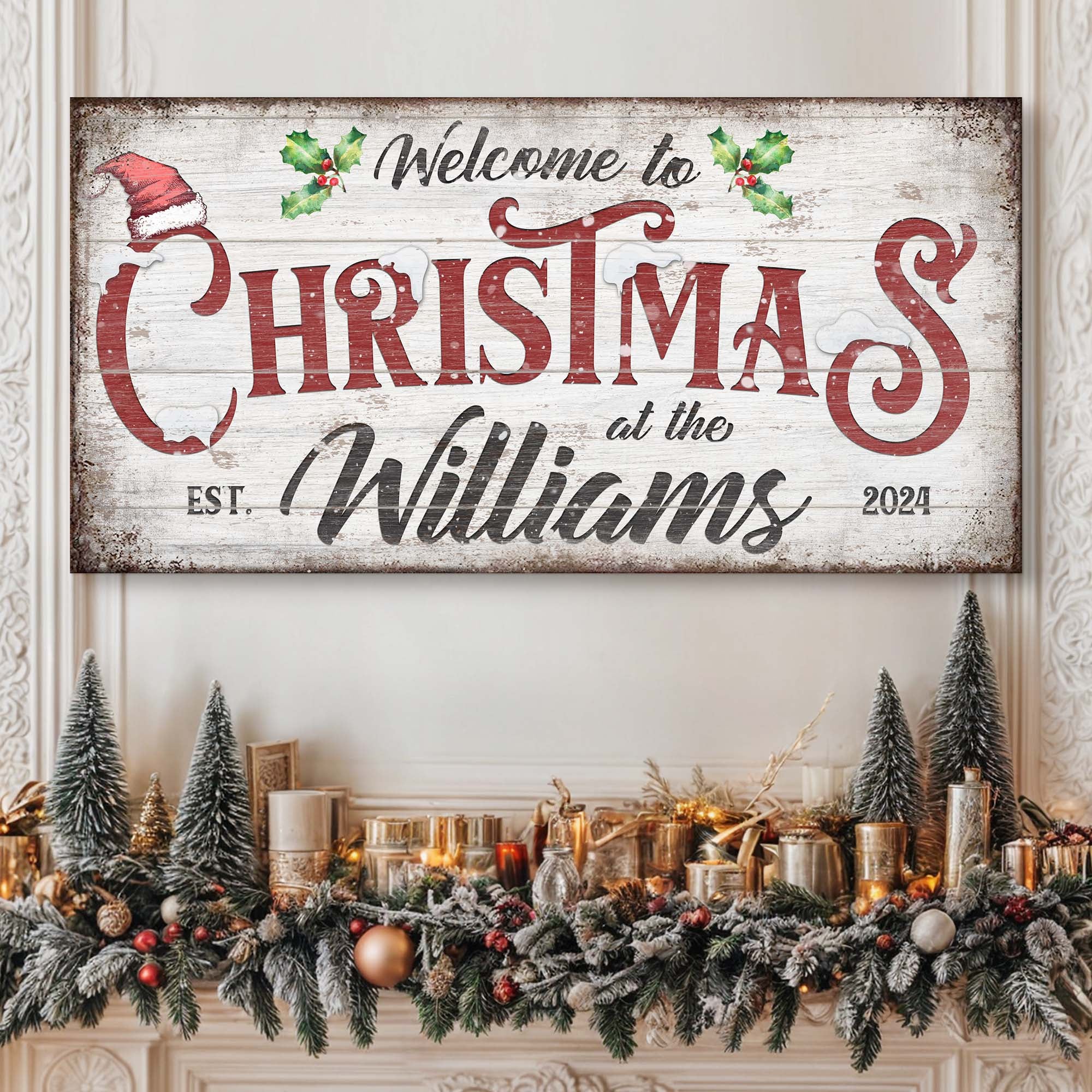 Family Welcome To Christmas Sign V on sale at MyriadMart