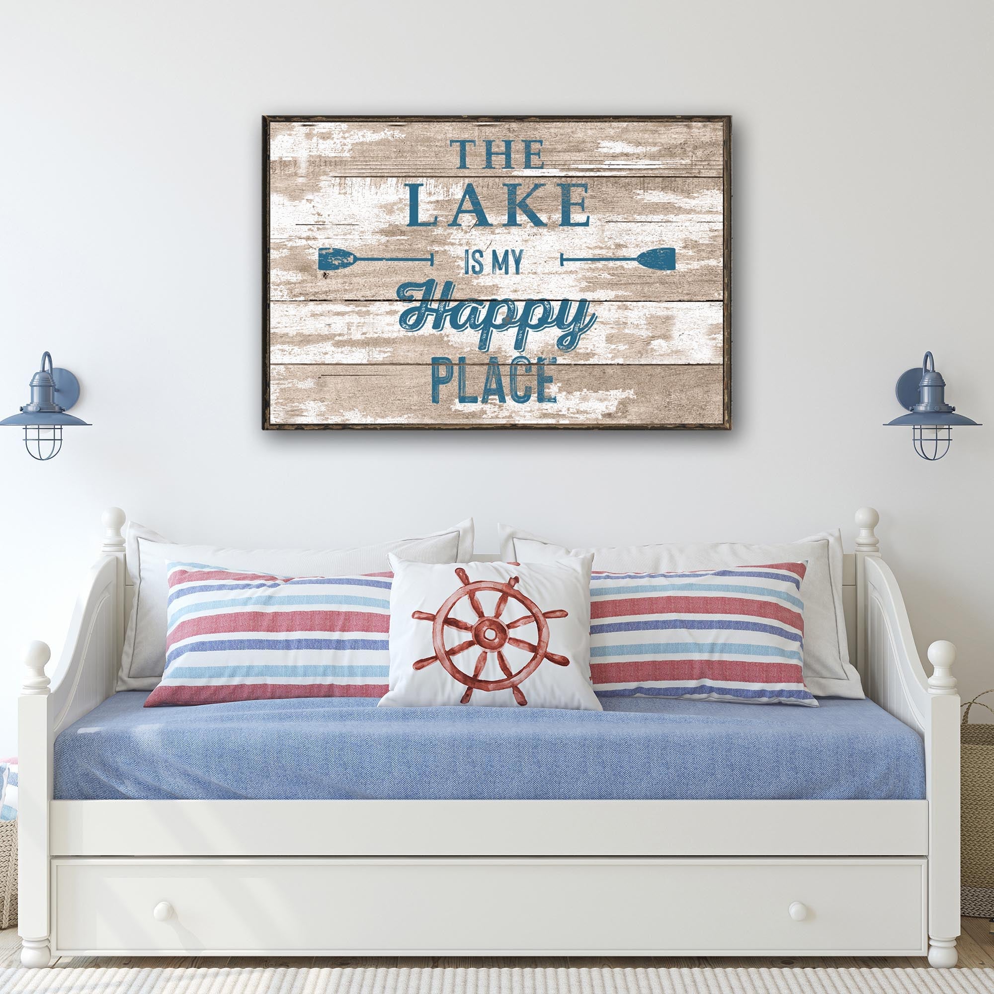 The Lake Is My Happy Place Sign III on sale at MyriadMart