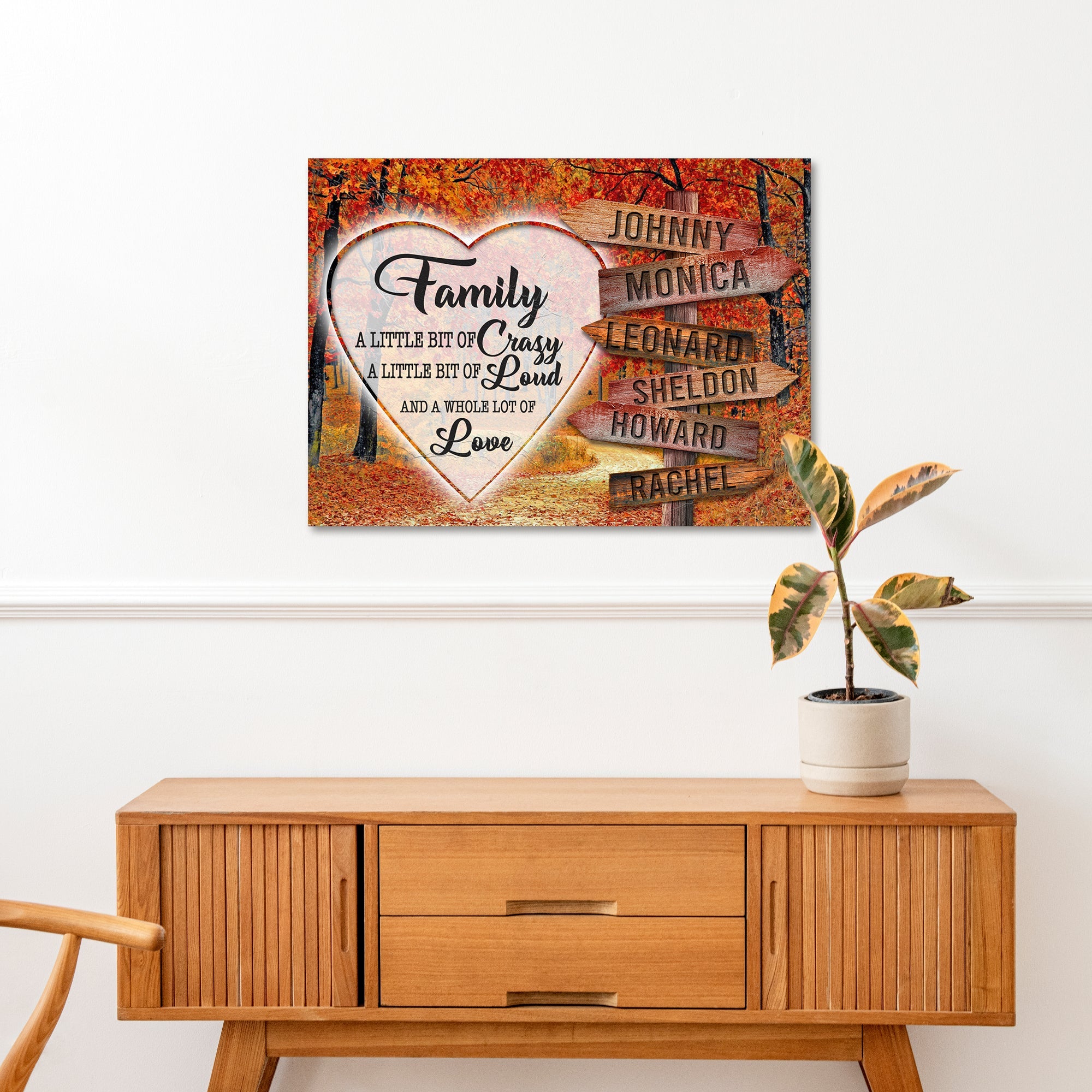 A Lot of Love Family Names Sign III on sale at MyriadMart