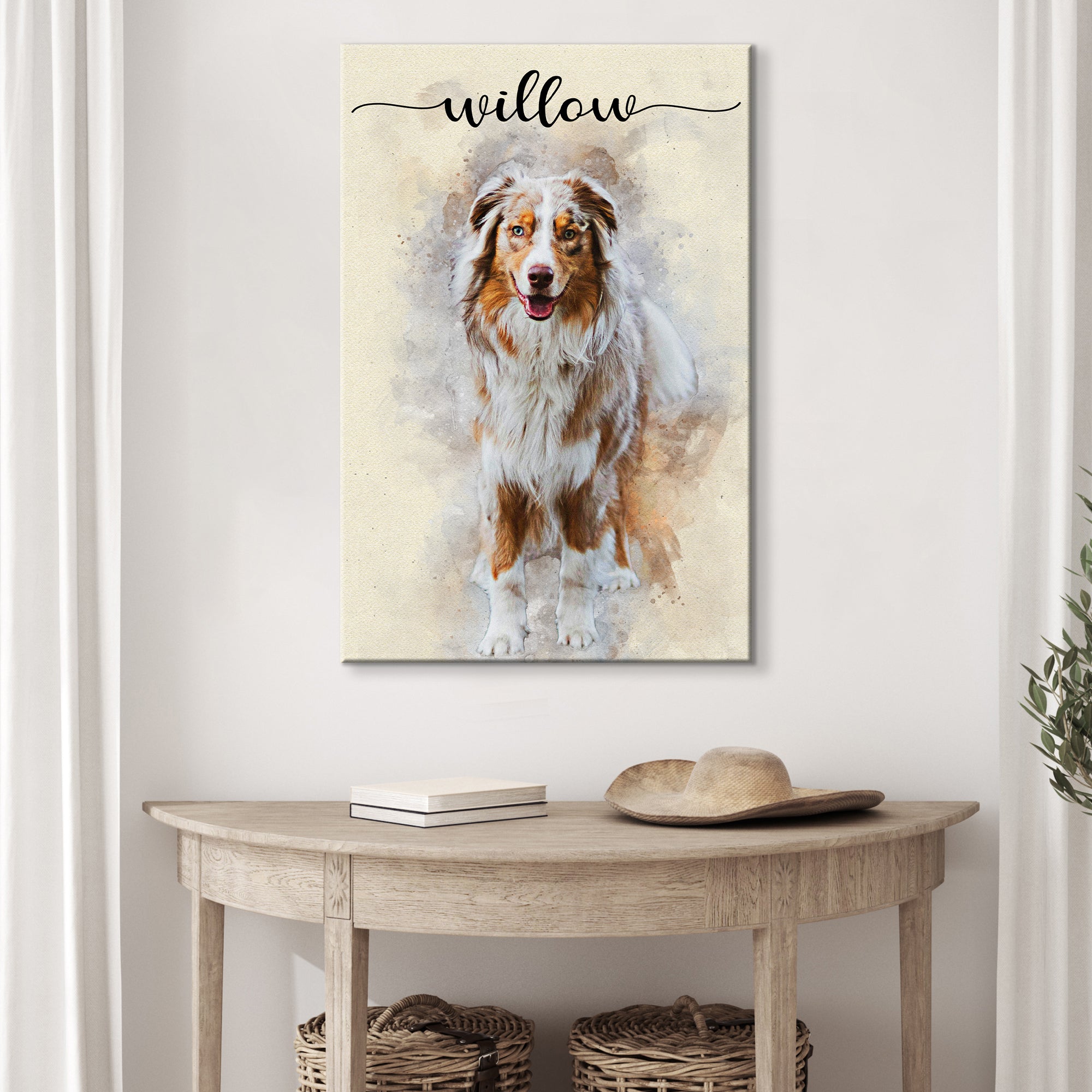 Pet Memorial Watercolor Portrait Sign II on sale at MyriadMart