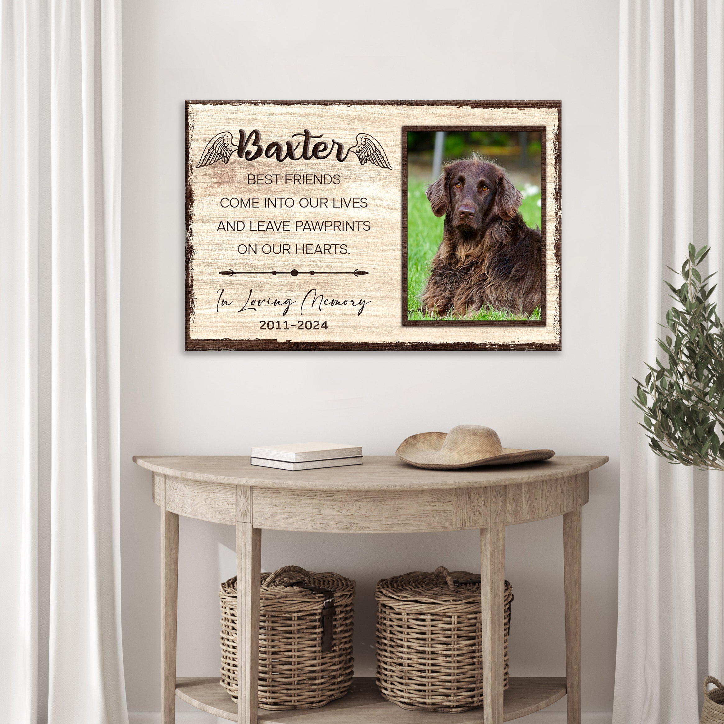 Pet Memorial Sign Best Friend In Paw Prints on sale at MyriadMart