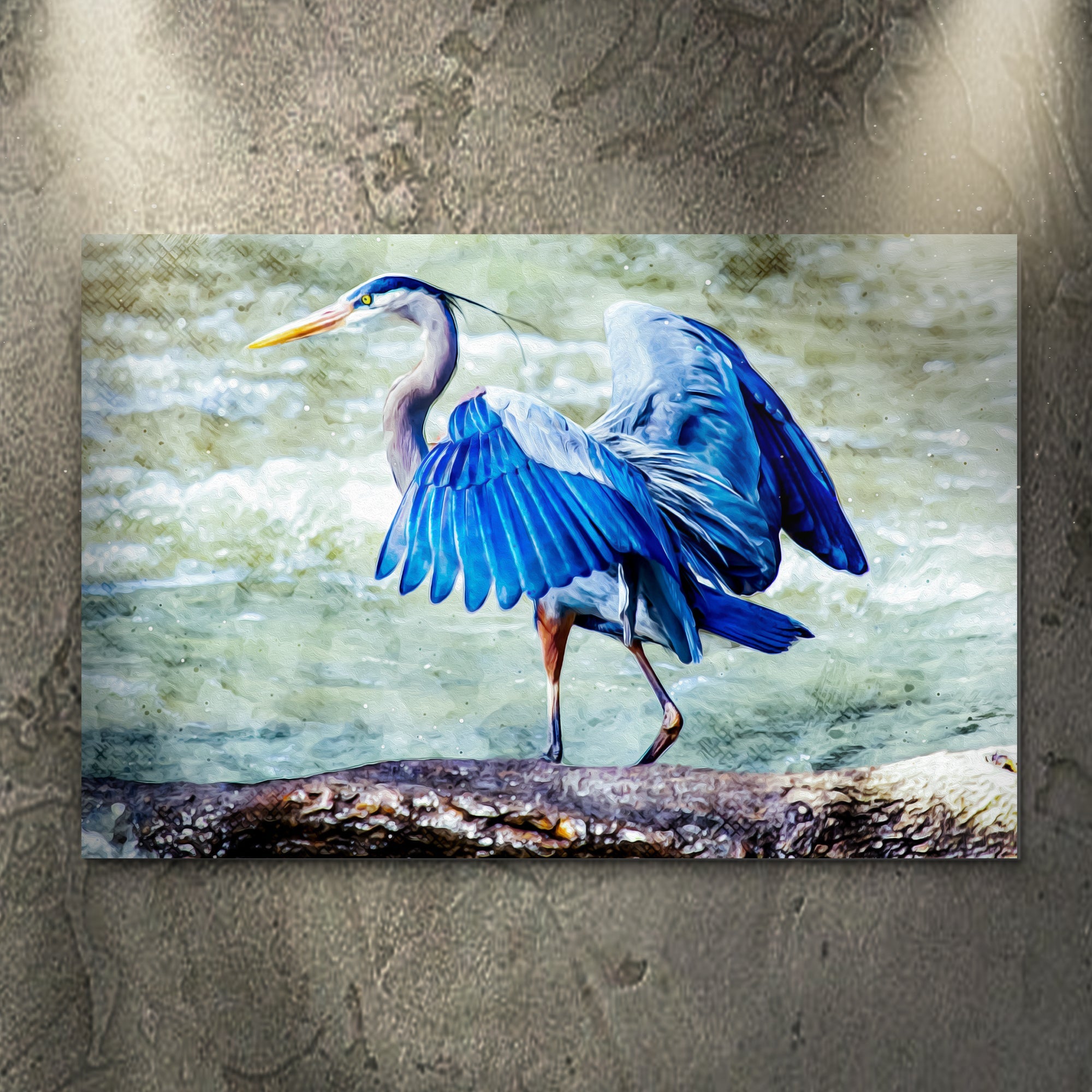 Beach Blue Heron Canvas Wall Art II on sale at MyriadMart