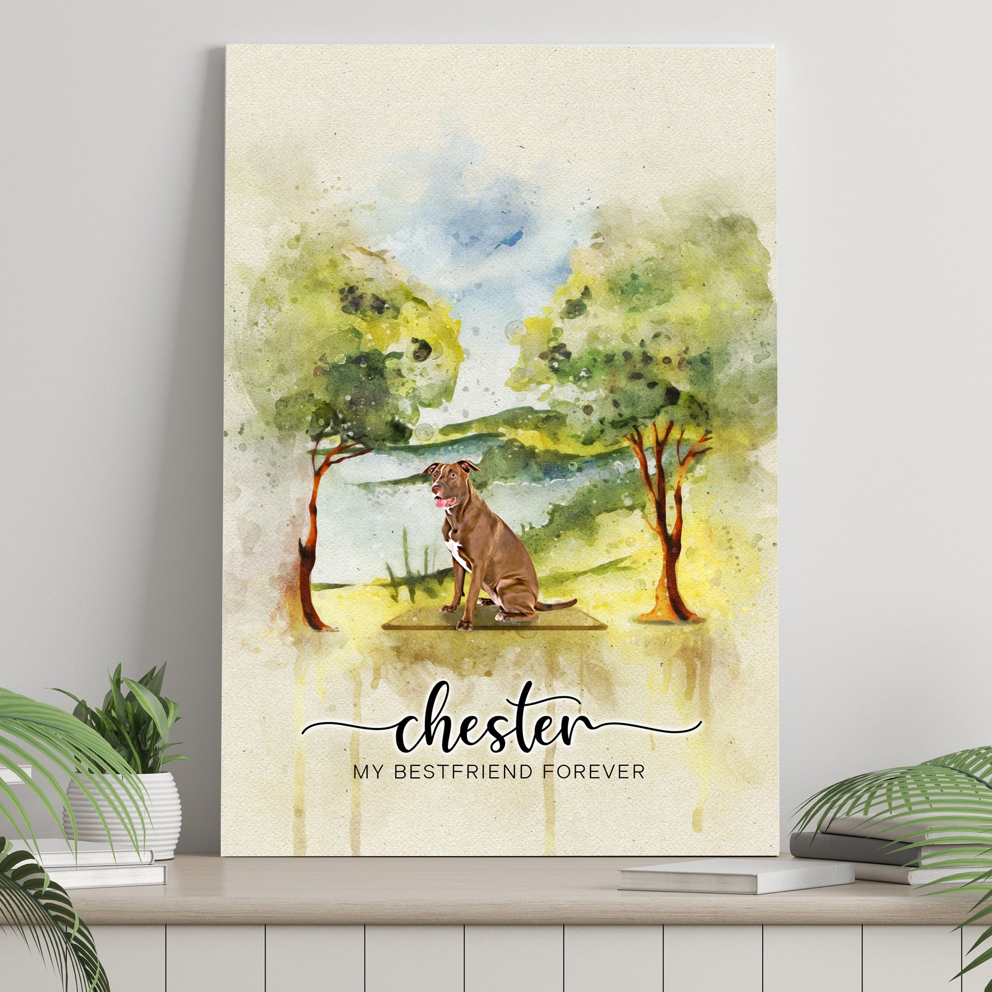 Pet Memorial Watercolor Sign My Bestfriend Forever on sale at MyriadMart