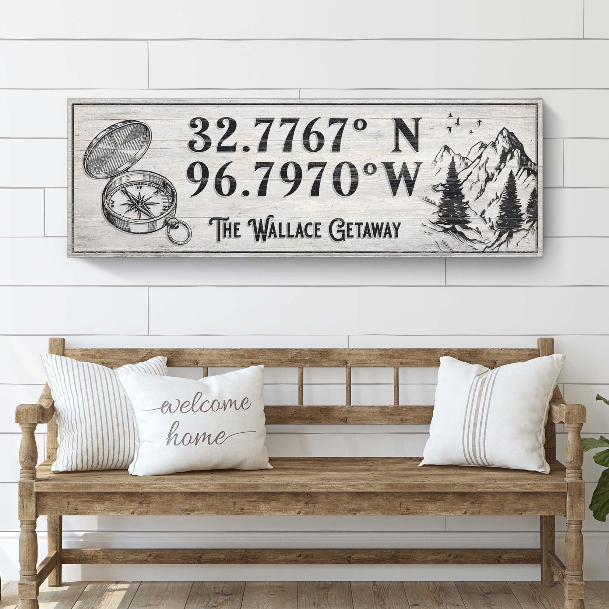 House Retreat Coordinates Sign II on sale at MyriadMart