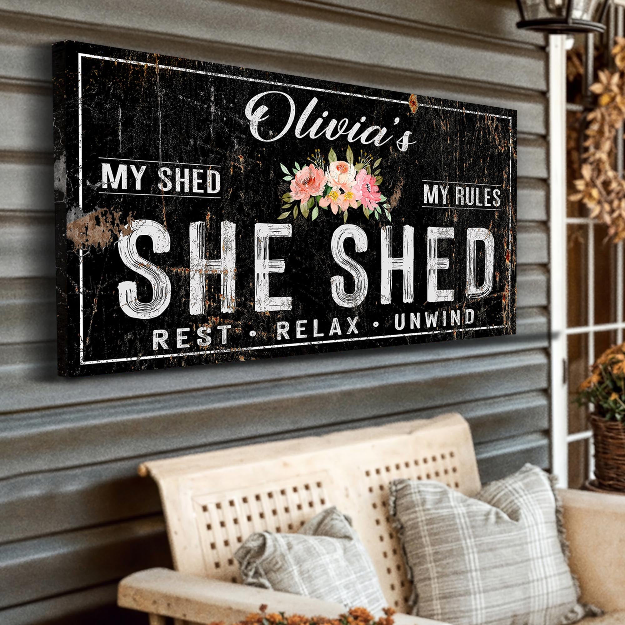 Personalized She Shed Sign IX on sale at MyriadMart