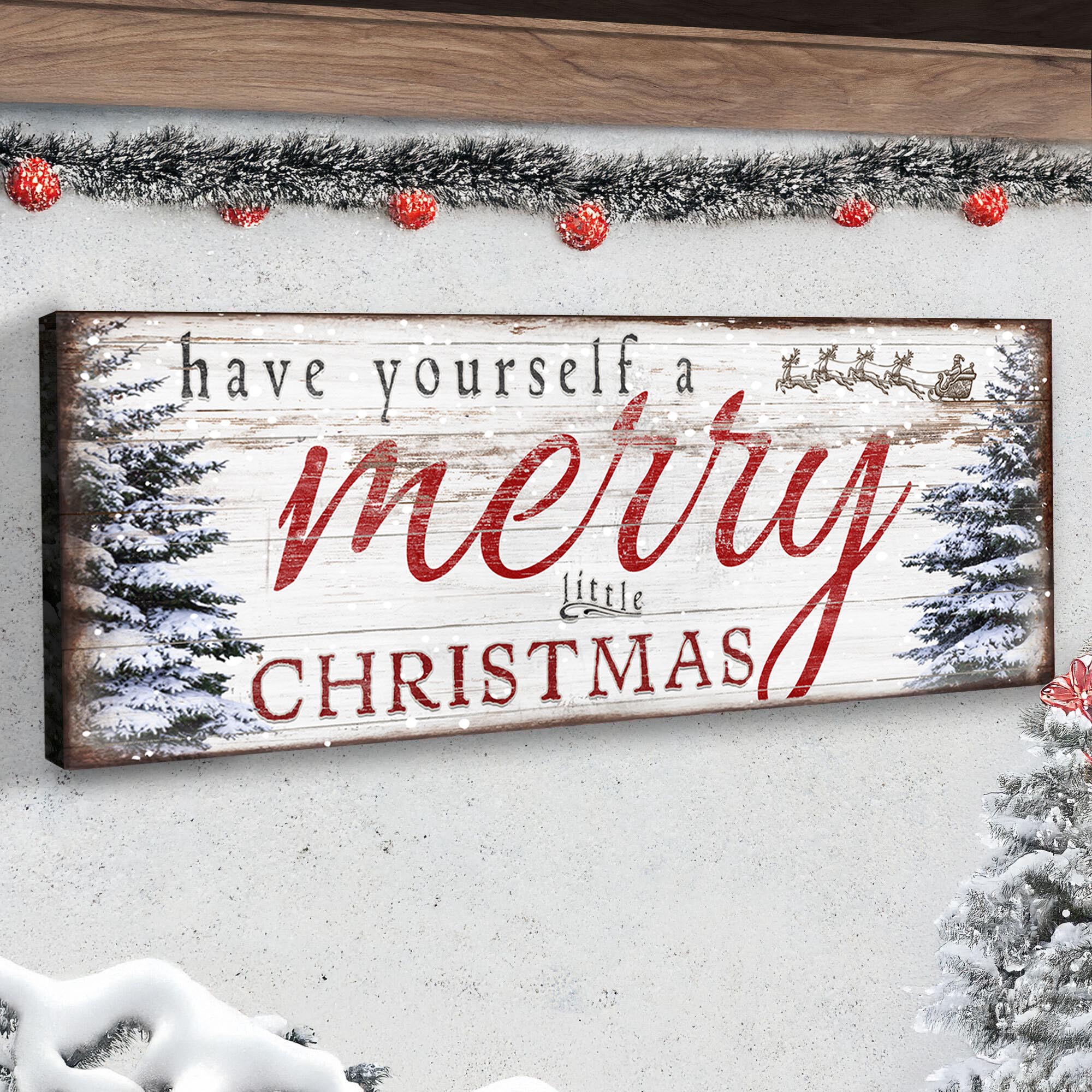 Have Yourself A Merry Little Christmas Sign XIII on sale at MyriadMart