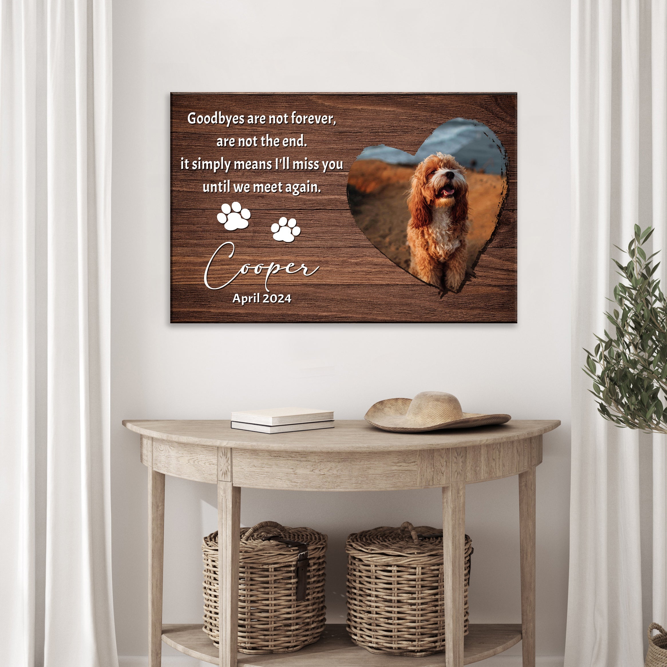 Pet Memorial Sign Goodbyes Are Not Forever II on sale at MyriadMart