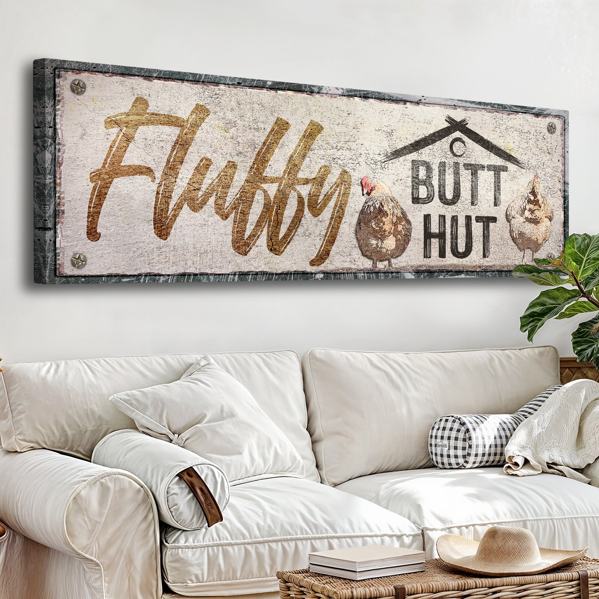 Fluffy Butt Hut Chicken Coop Sign II on sale at MyriadMart
