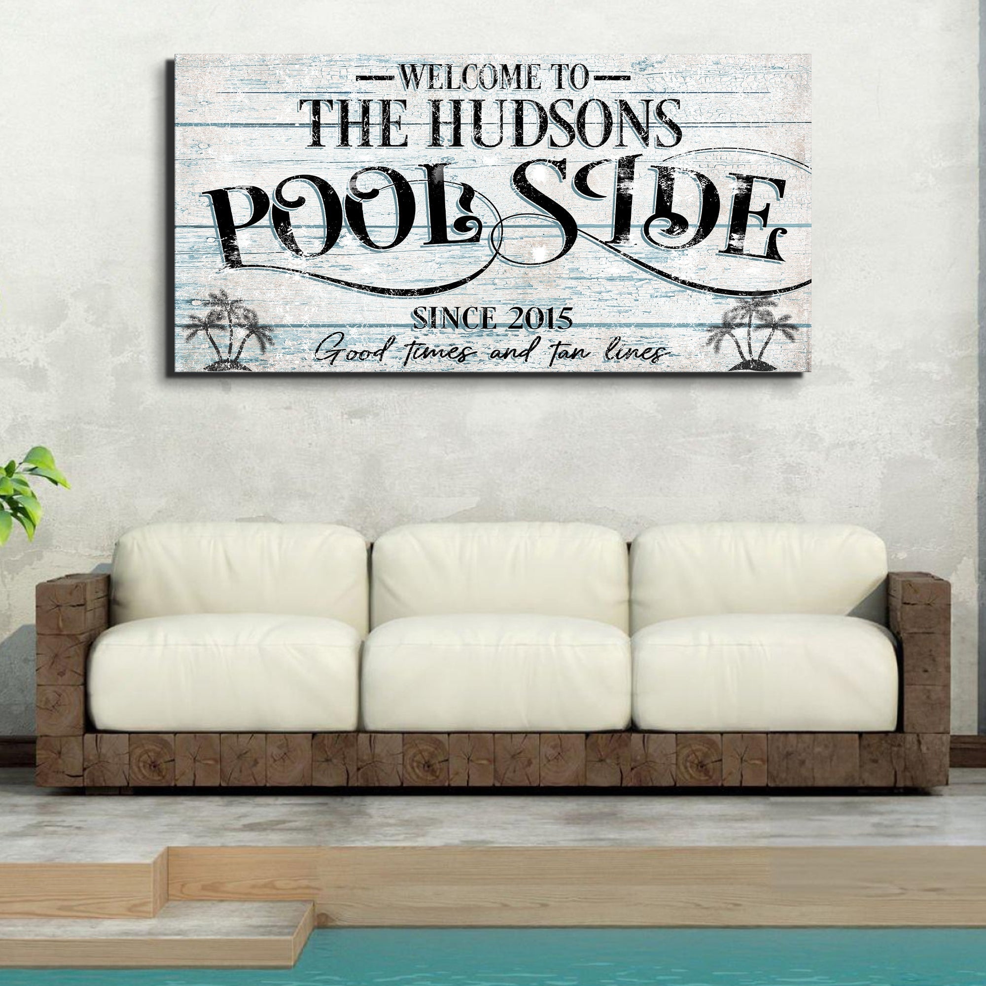 Personalized Poolside Sign II on sale at MyriadMart