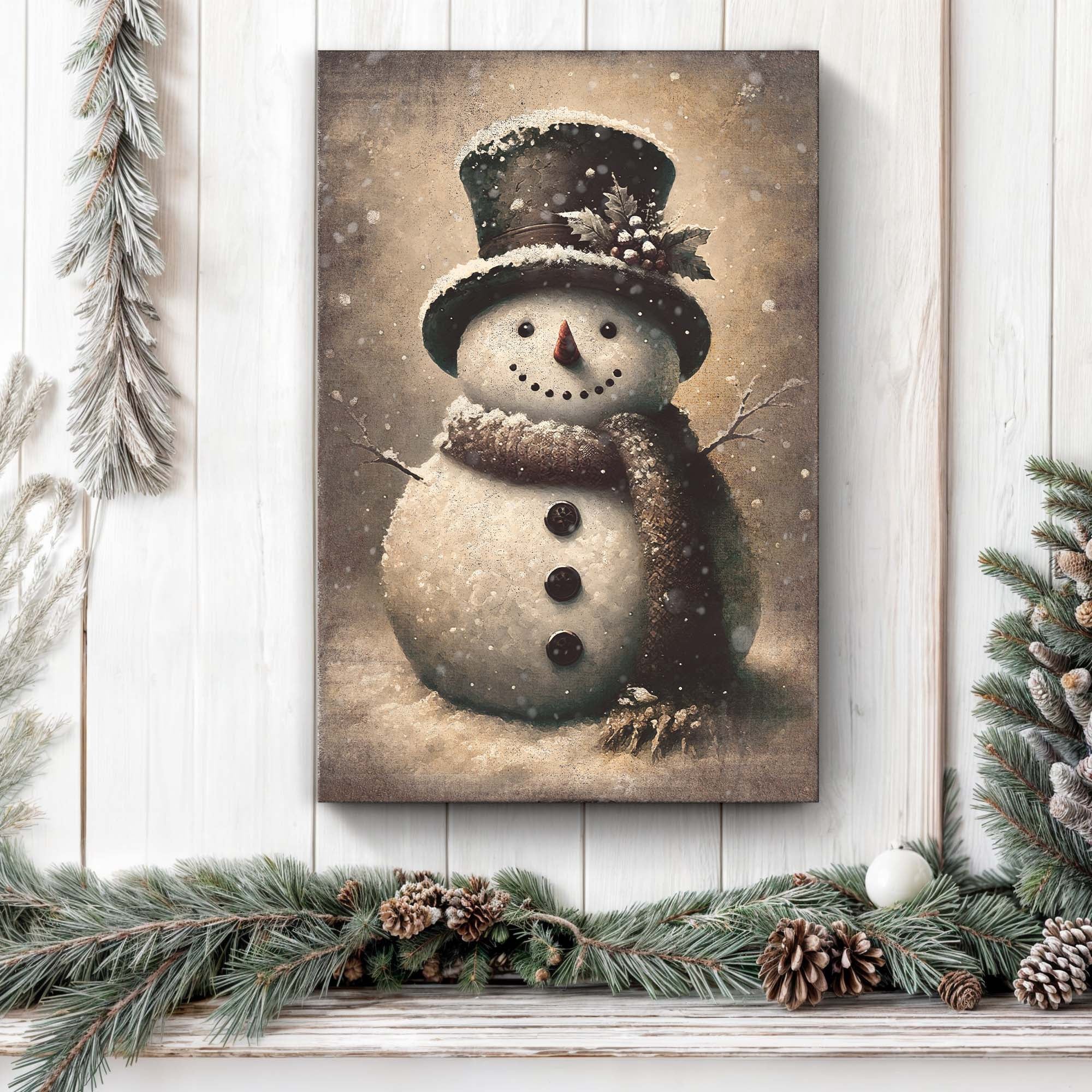 Vintage Snowman Christmas Wall Art III on sale at MyriadMart