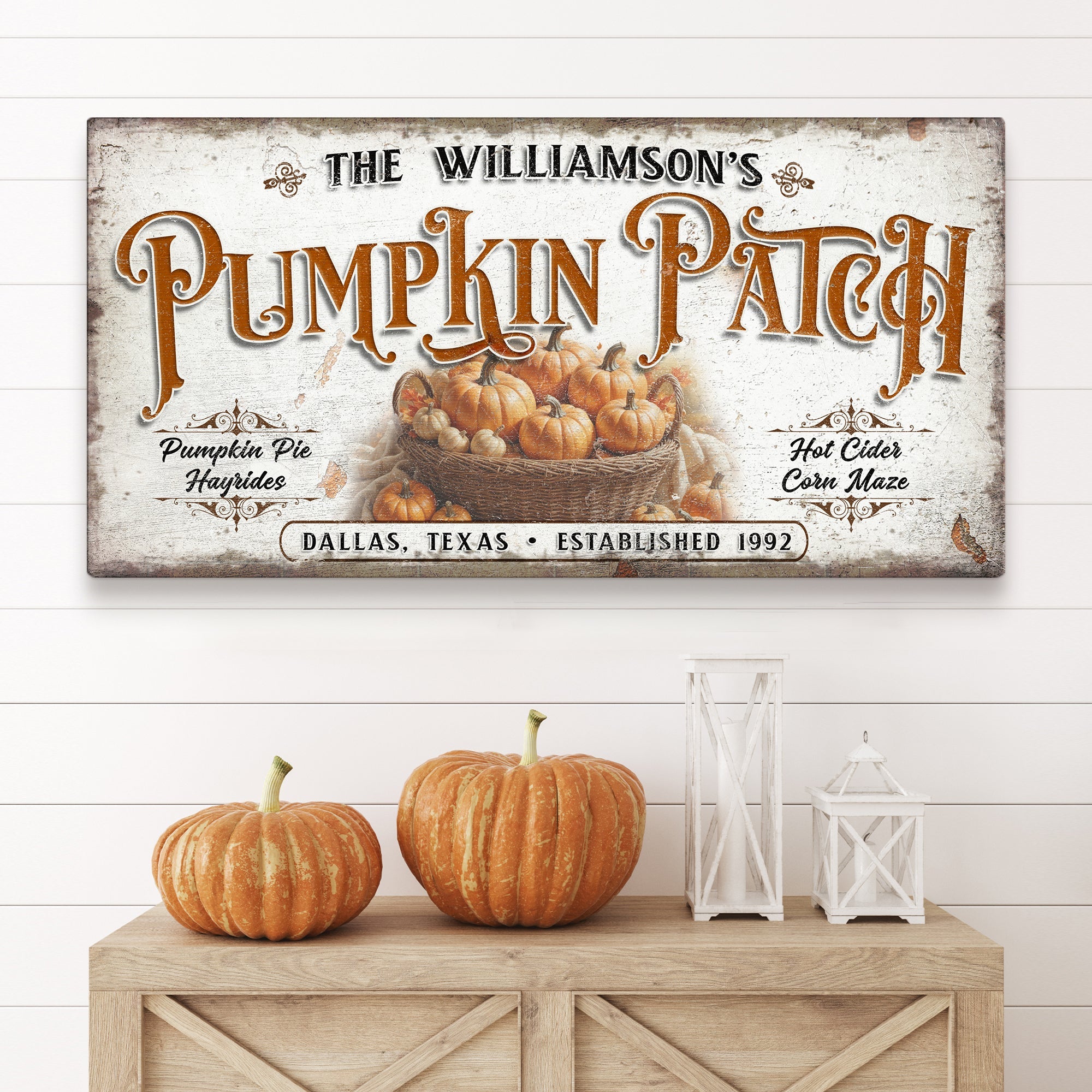 Personalized Pumpkin Patch Sign II on sale at MyriadMart