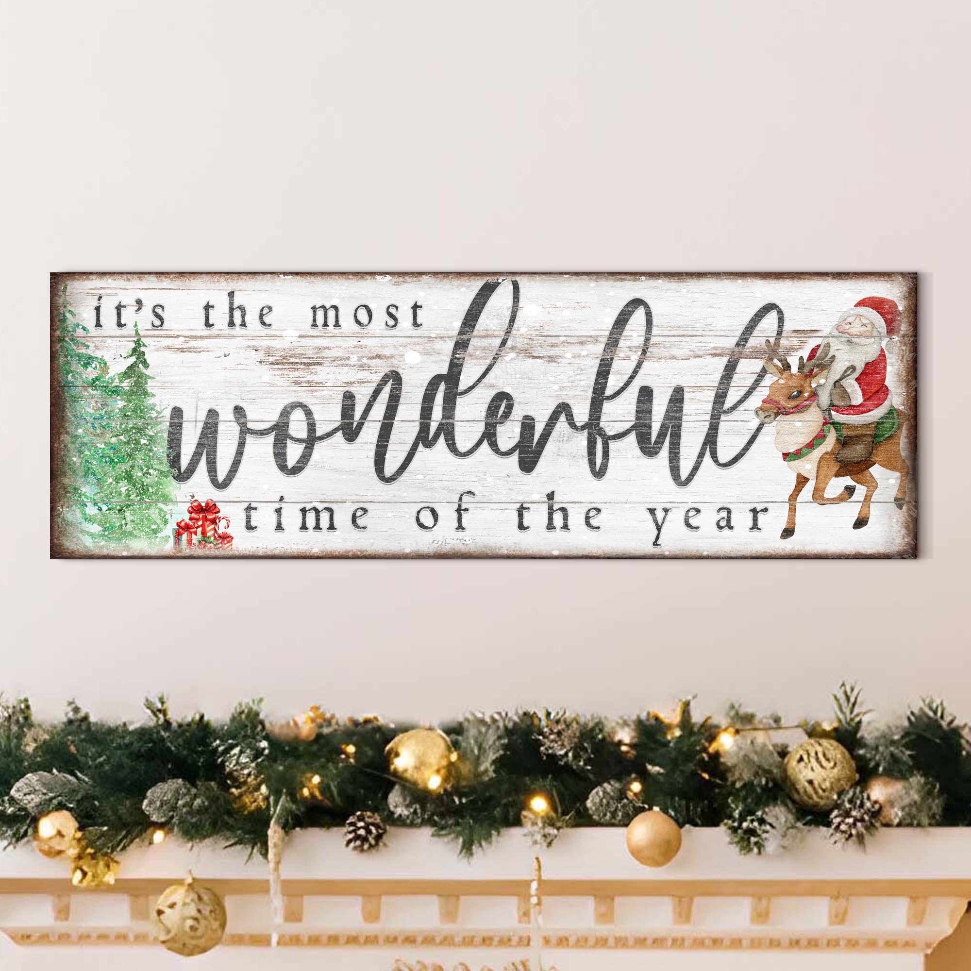 It's The Most Wonderful Time Of The Year Christmas Sign II on sale at MyriadMart