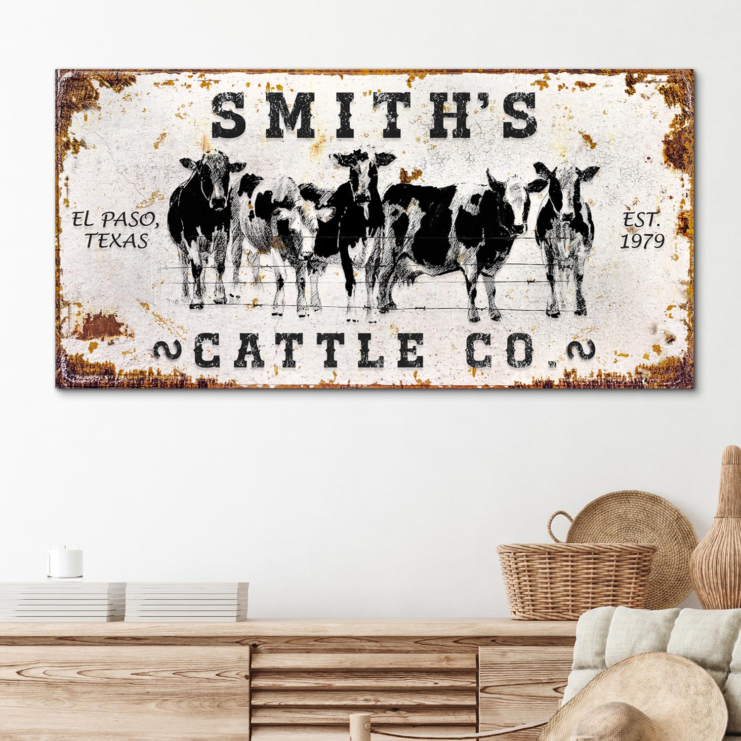 Personalized Cattle Sign II on sale at MyriadMart