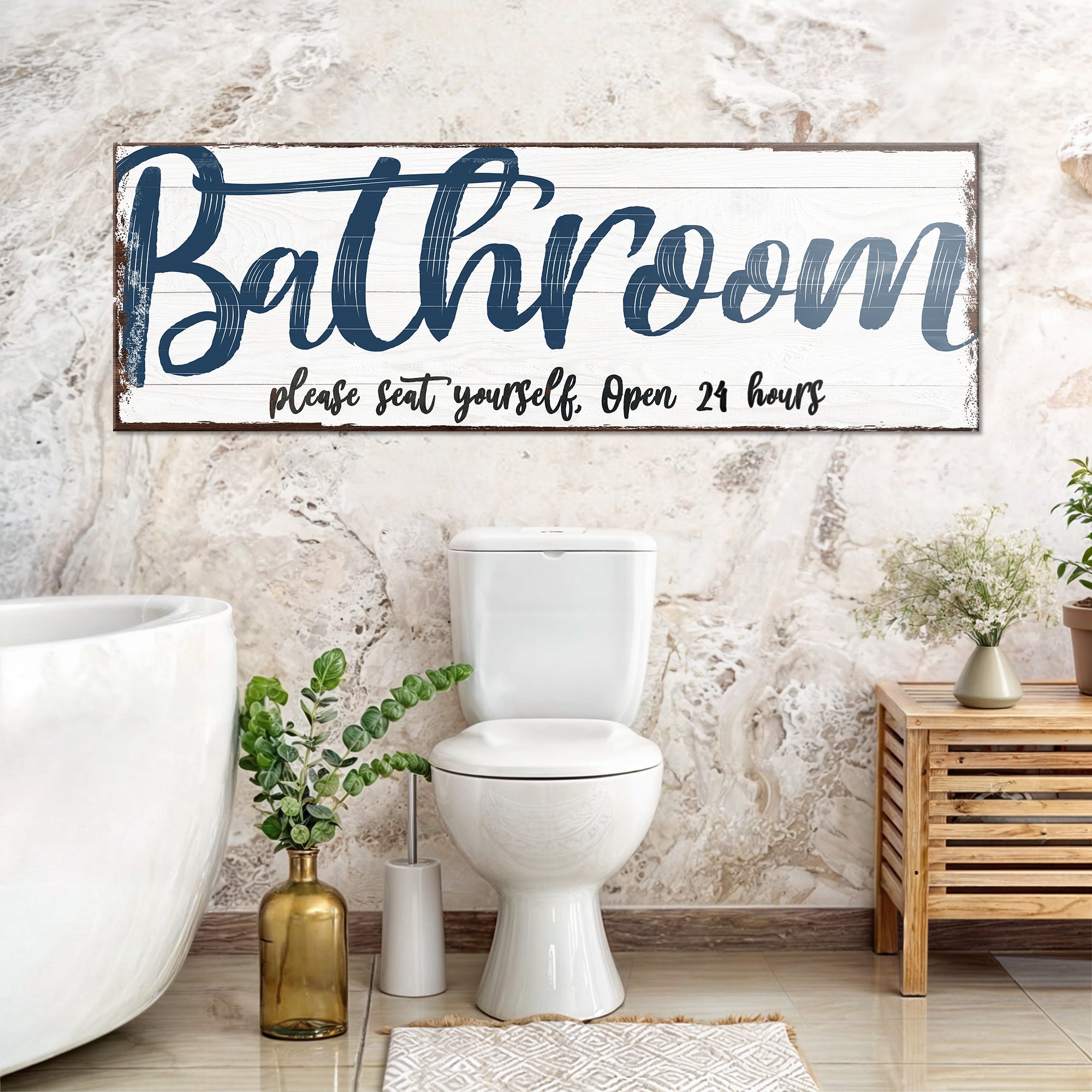 Please Seat Yourself Bathroom Sign II on sale at MyriadMart