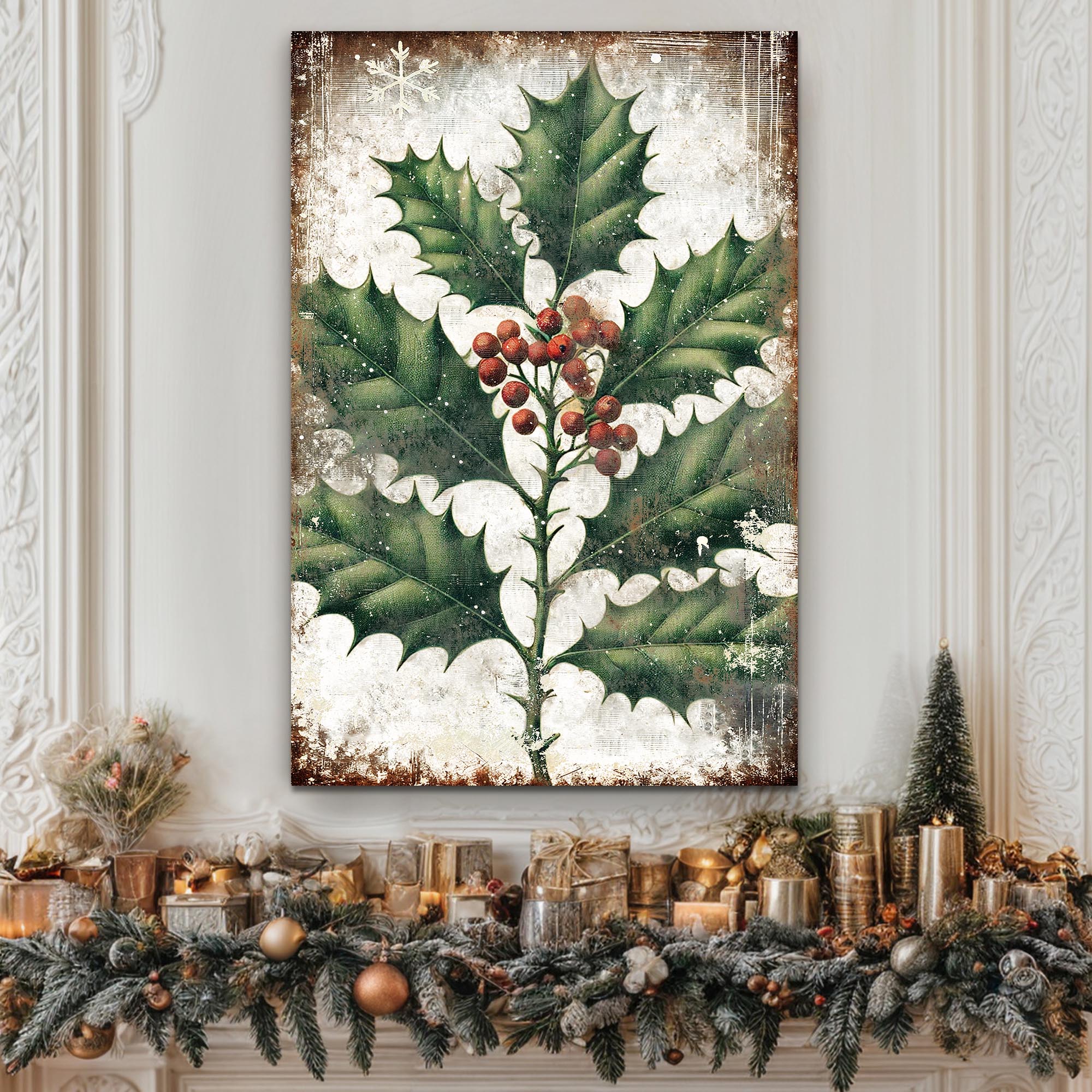 Christmas Holly Wall Art on sale at MyriadMart