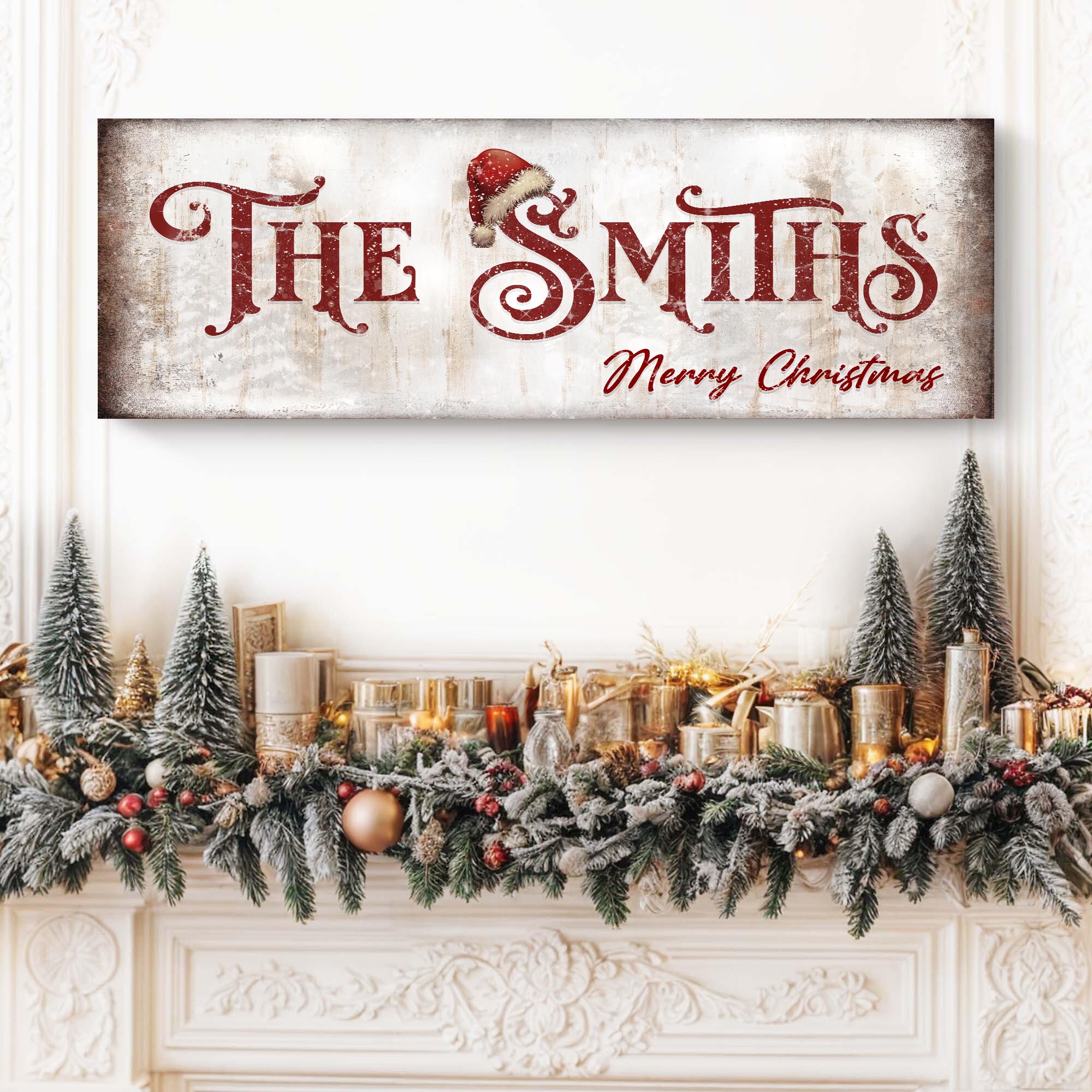 Christmas Family Name Sign III on sale at MyriadMart