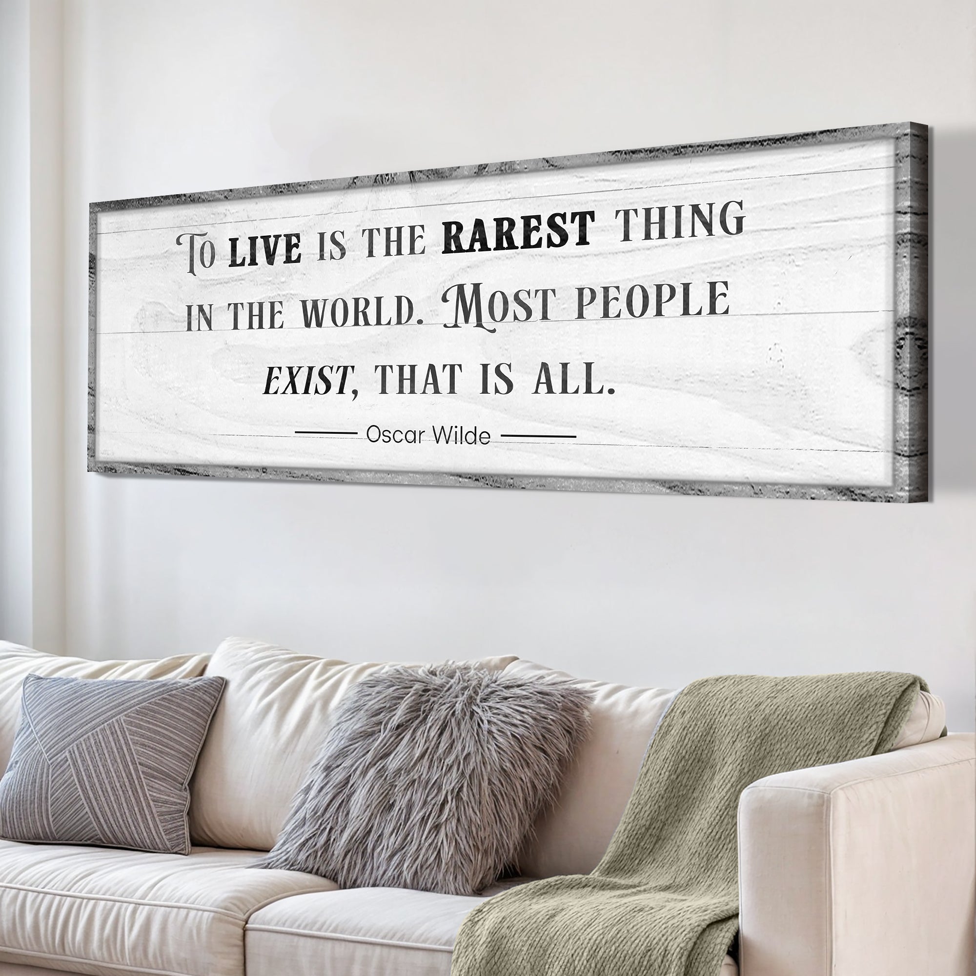 To Live Is The Rarest Thing Farmhouse Sign on sale at MyriadMart