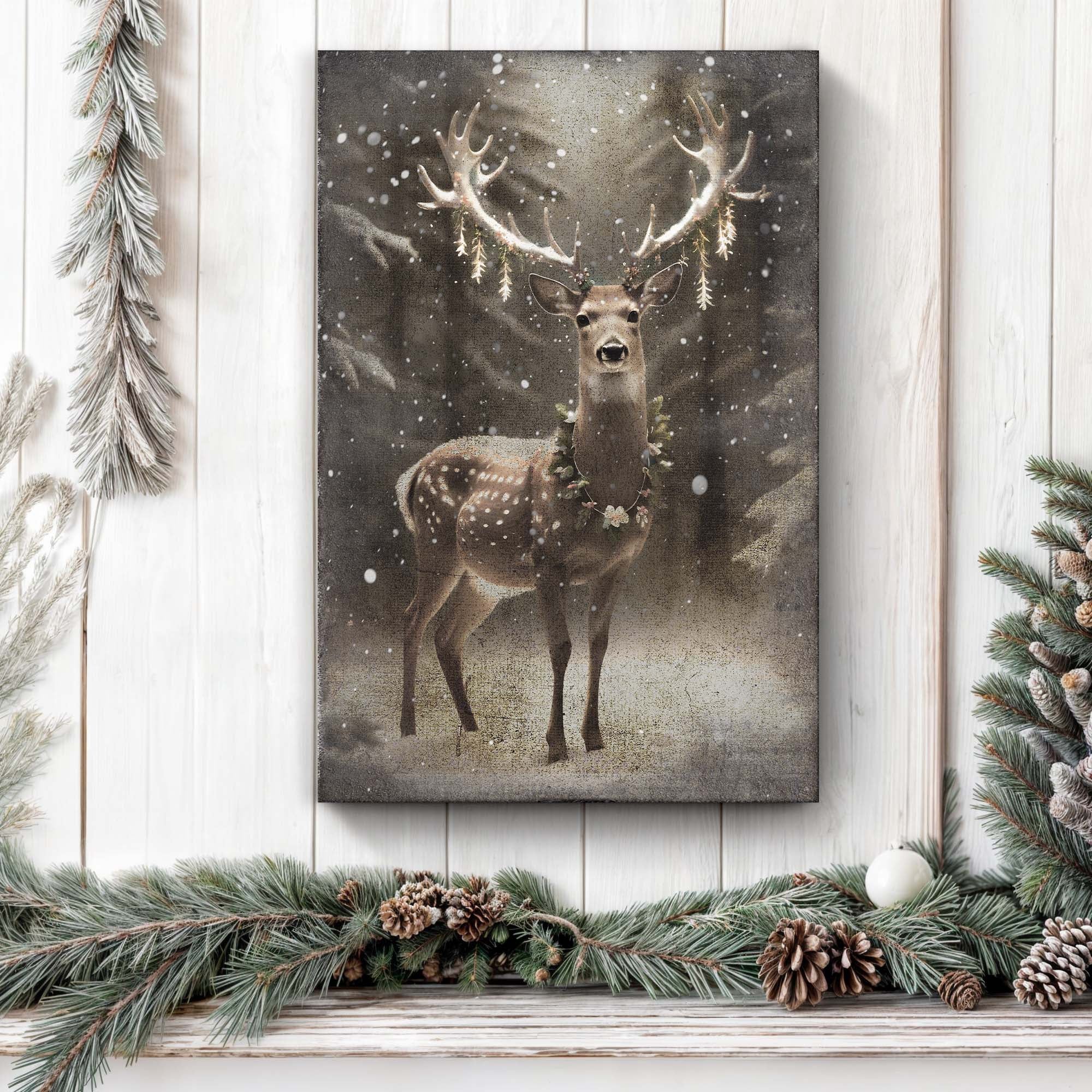 Vintage Winter Deer Christmas Wall Art on sale at MyriadMart