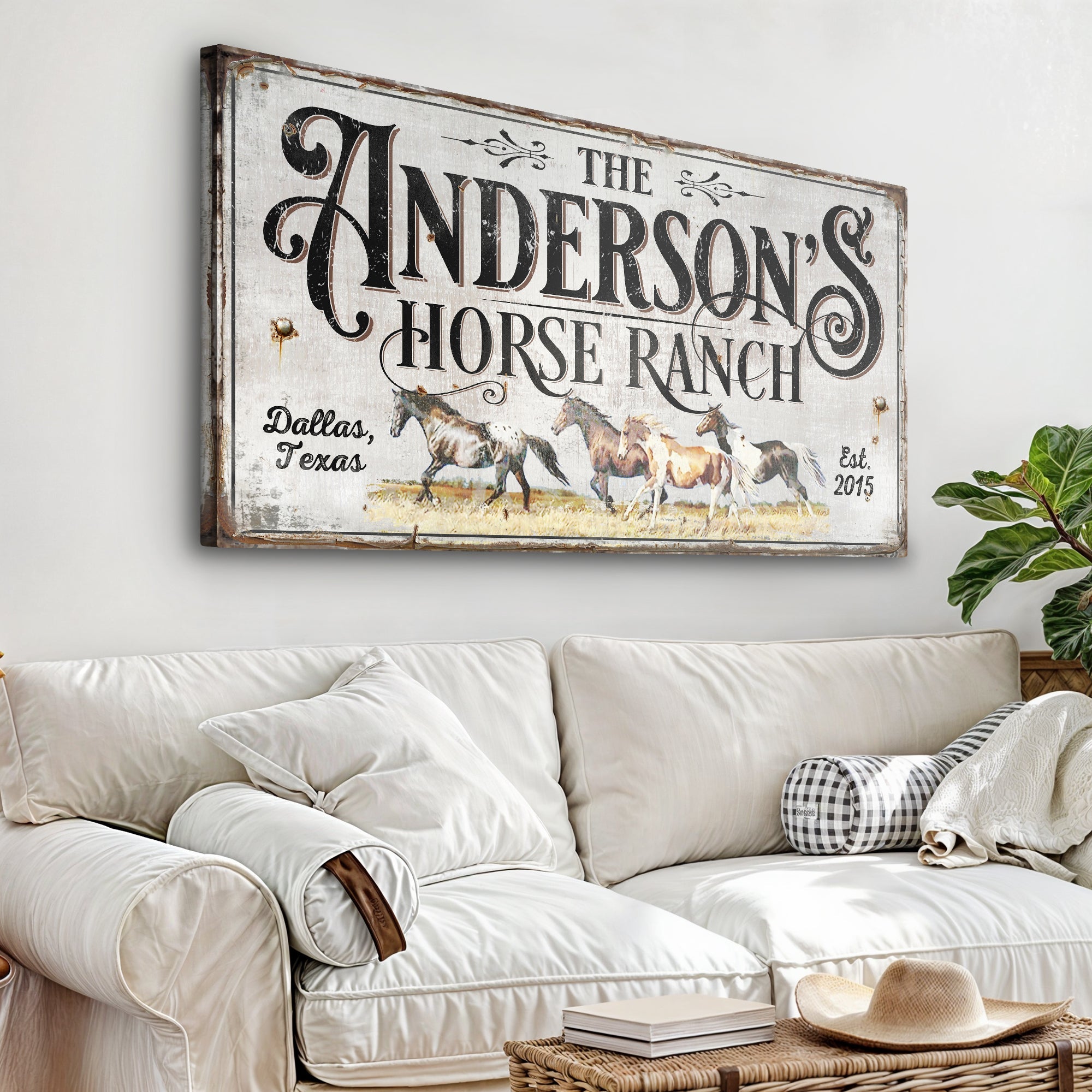 Personalized Horse Ranch Sign II on sale at MyriadMart
