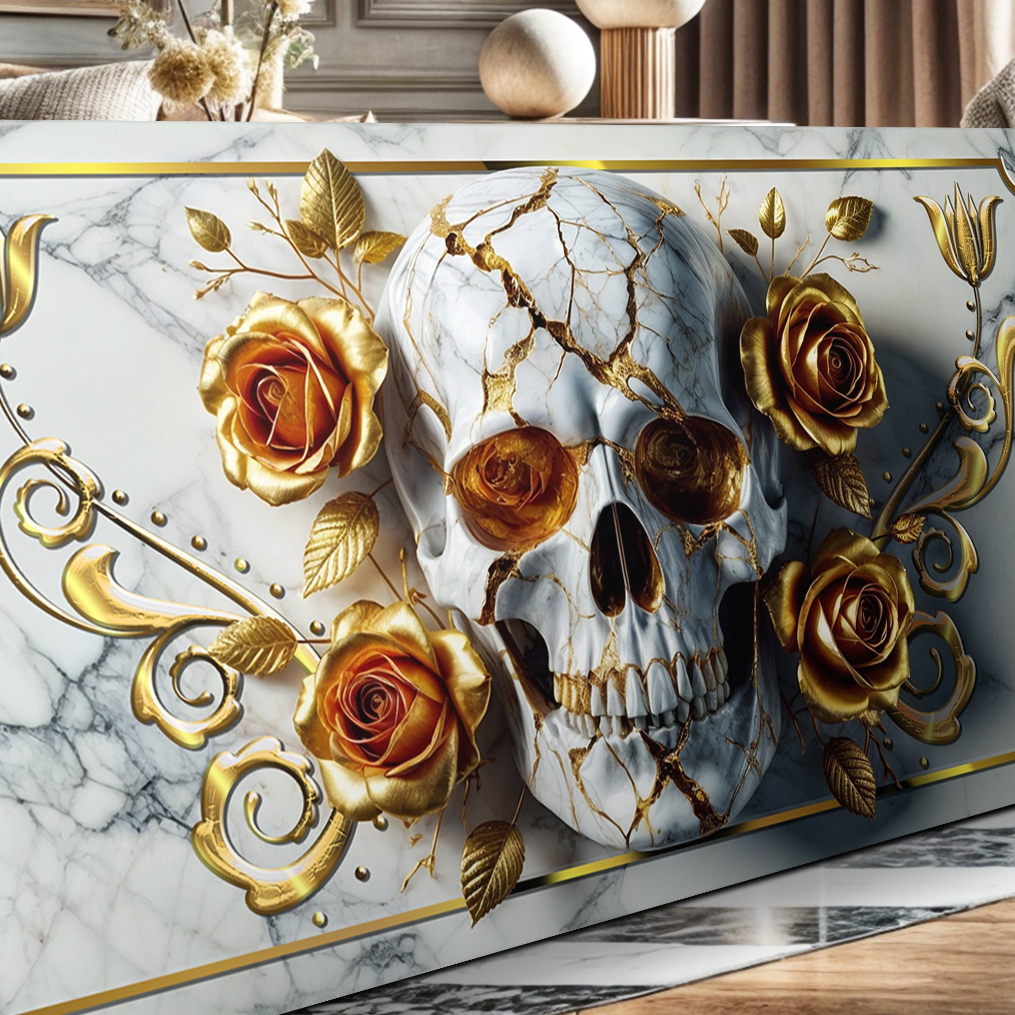 3D Rose and Skull Wall Art II on sale at MyriadMart