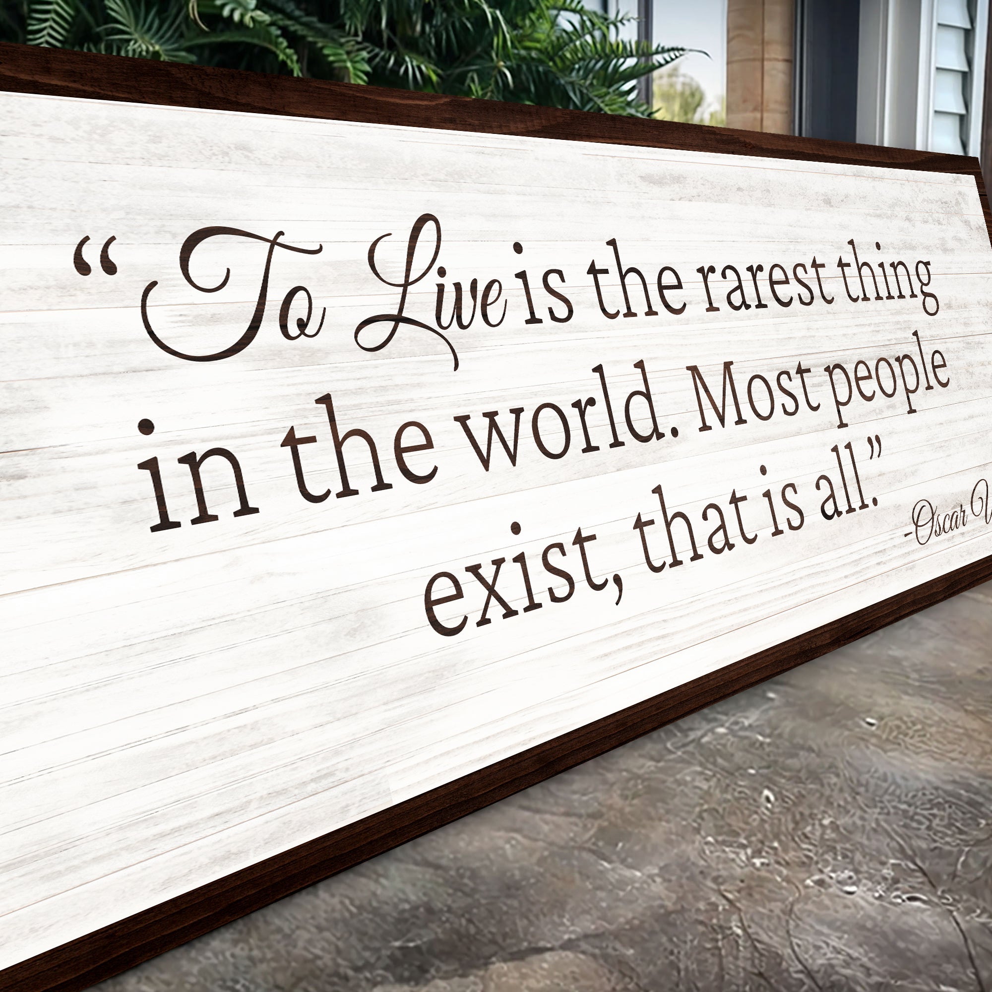 To Live Is The Rarest Thing Farmhouse Sign II on sale at MyriadMart