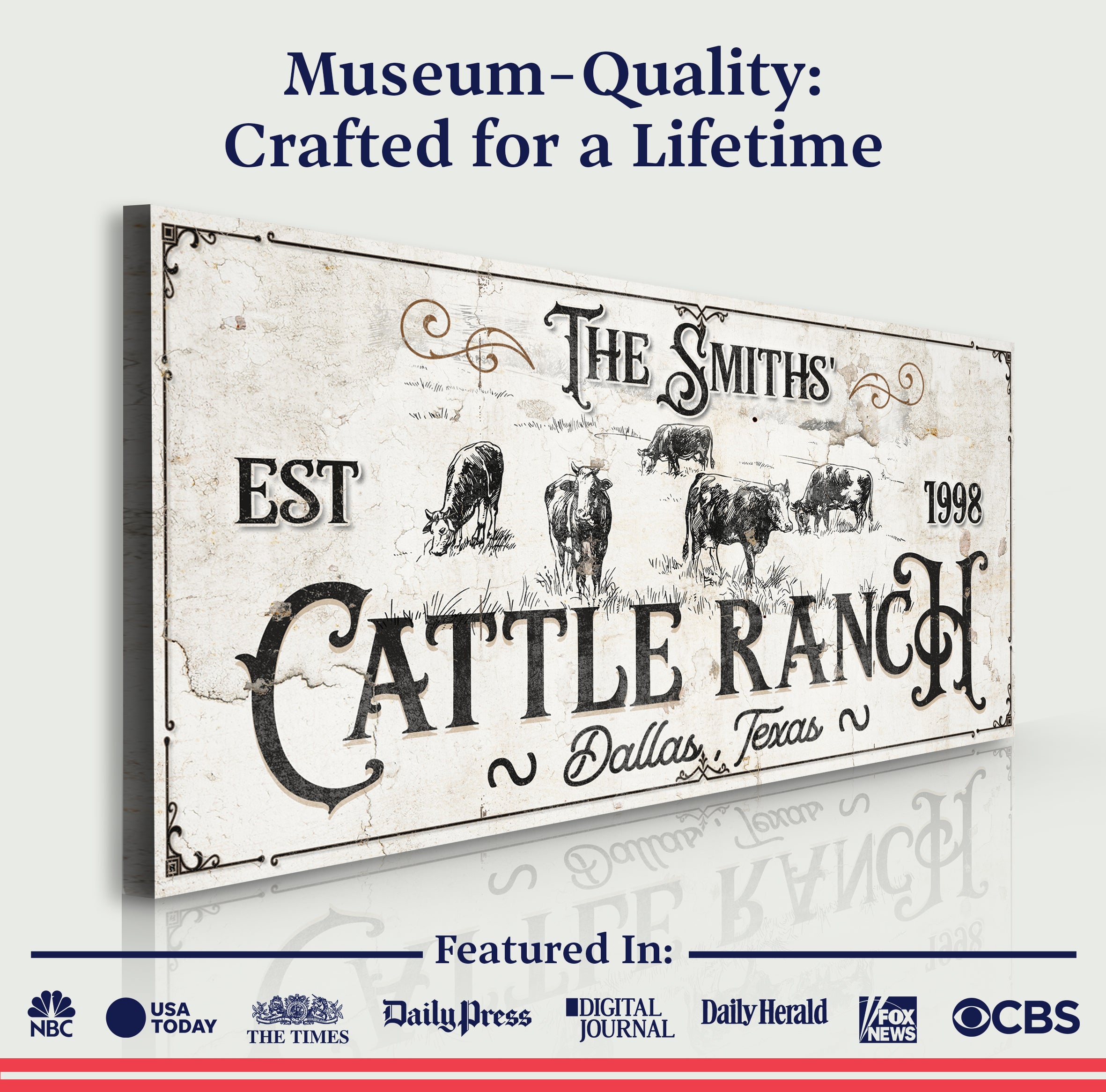 Branded Cattle Ranch Sign III on sale at MyriadMart