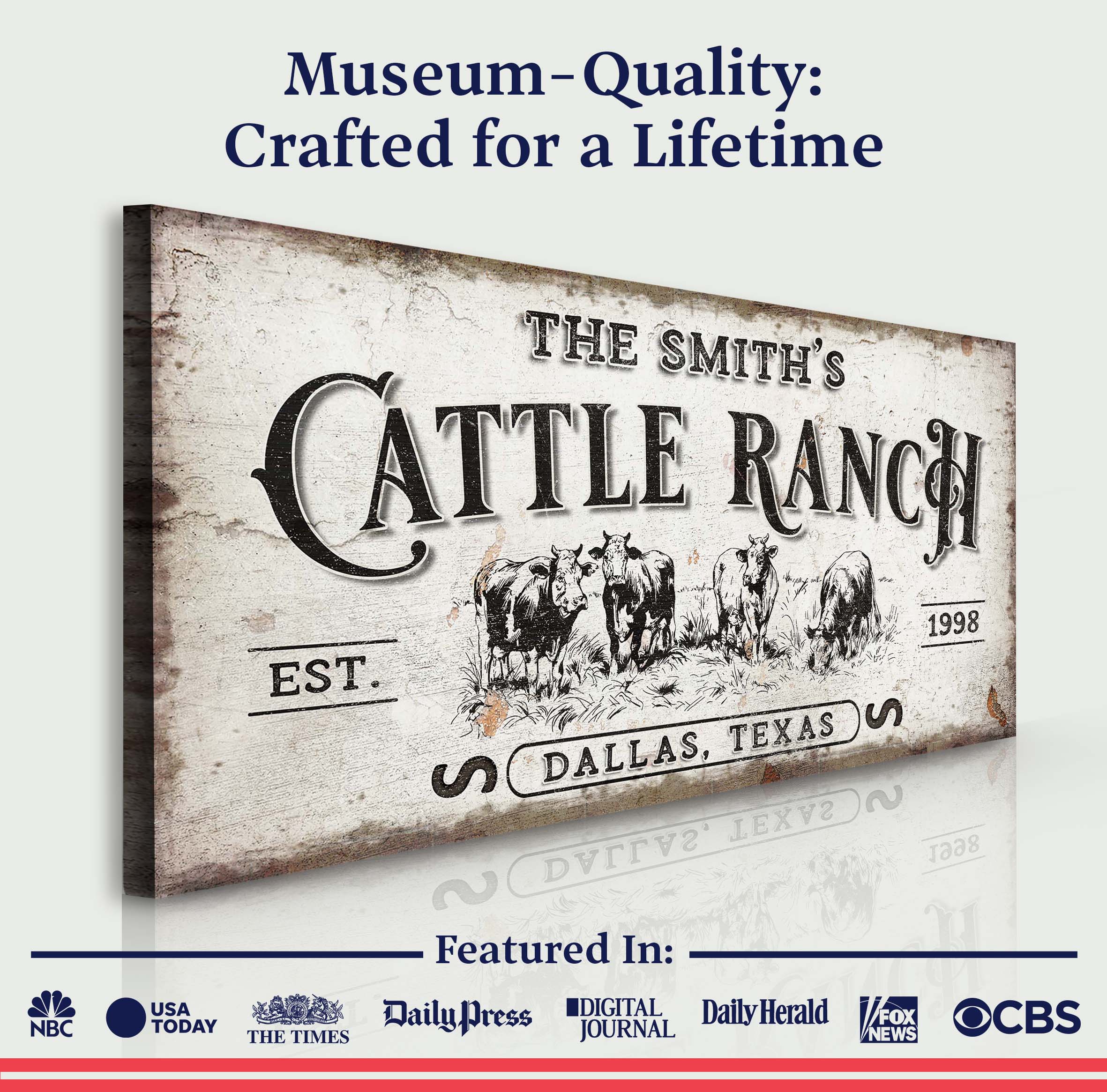Branded Cattle Ranch Sign on sale at MyriadMart