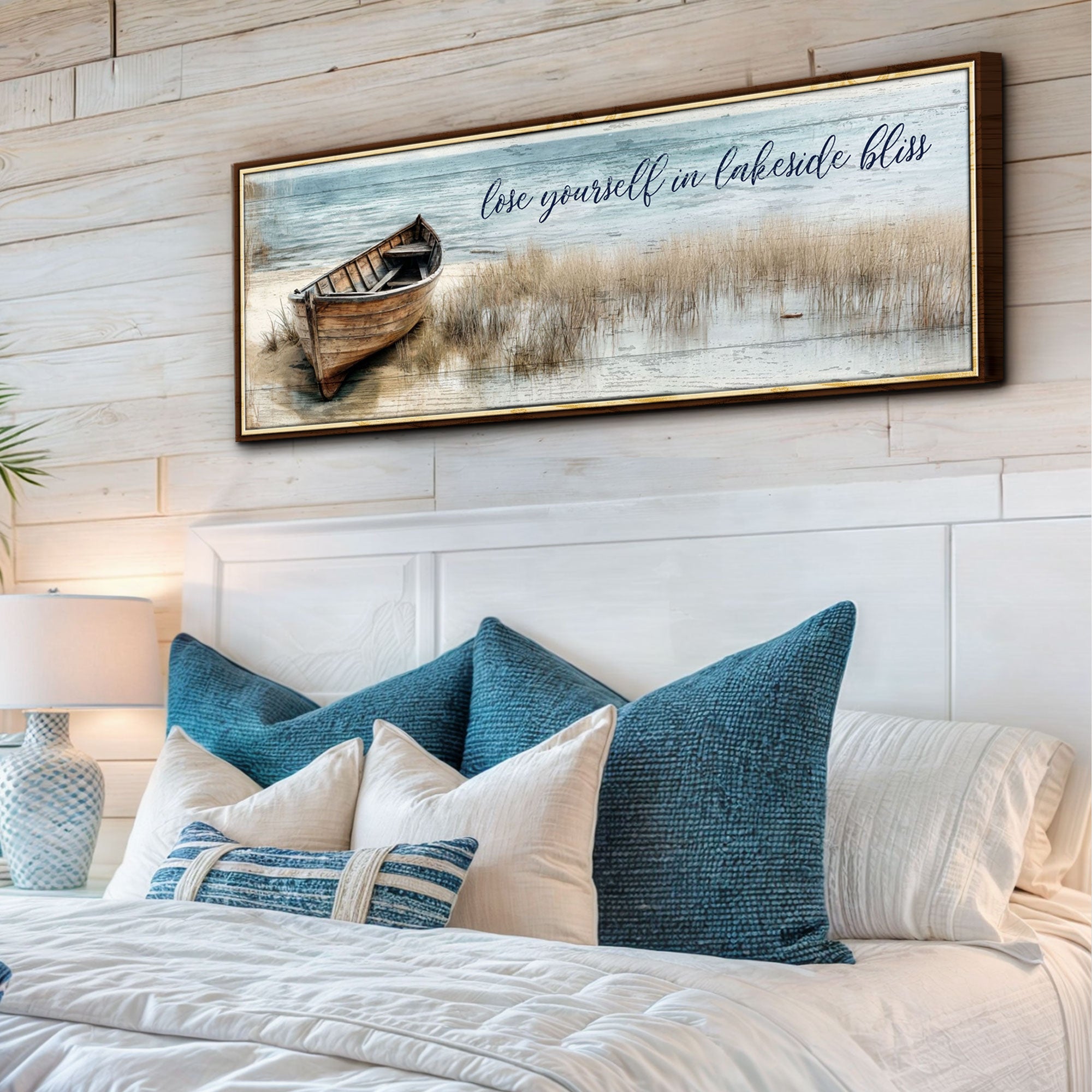 Lose Yourself in Lakeside Bliss Lake House Coastal Sign on sale at MyriadMart