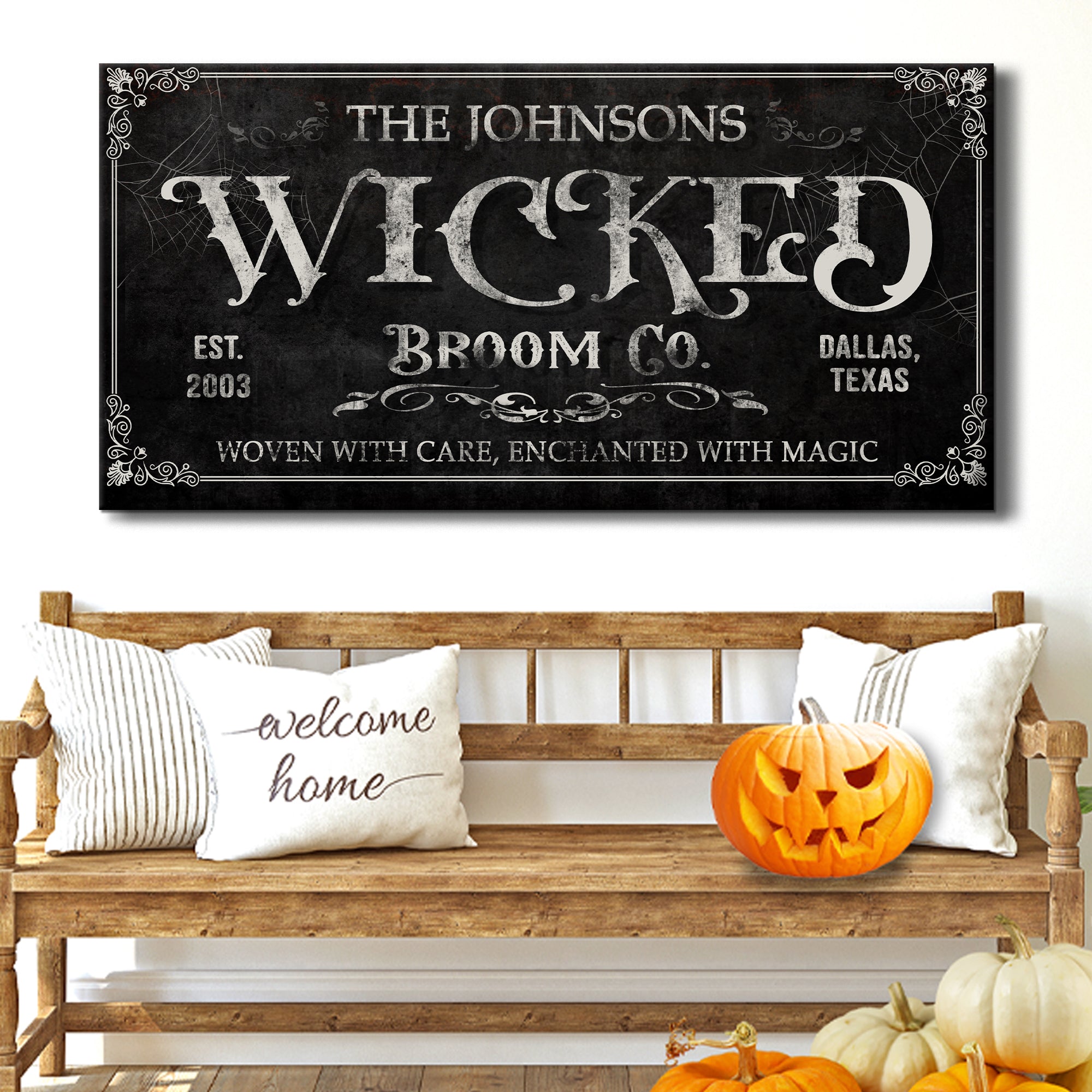 Personalized Wicked Halloween Sign on sale at MyriadMart
