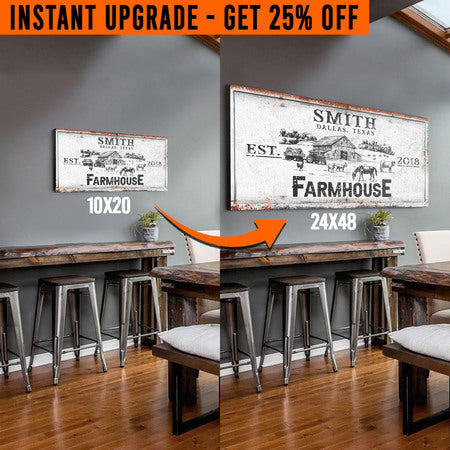 Upgrade Your 'Farmhouse' Style 2 Canvas To 24x48 Inches on sale at MyriadMart