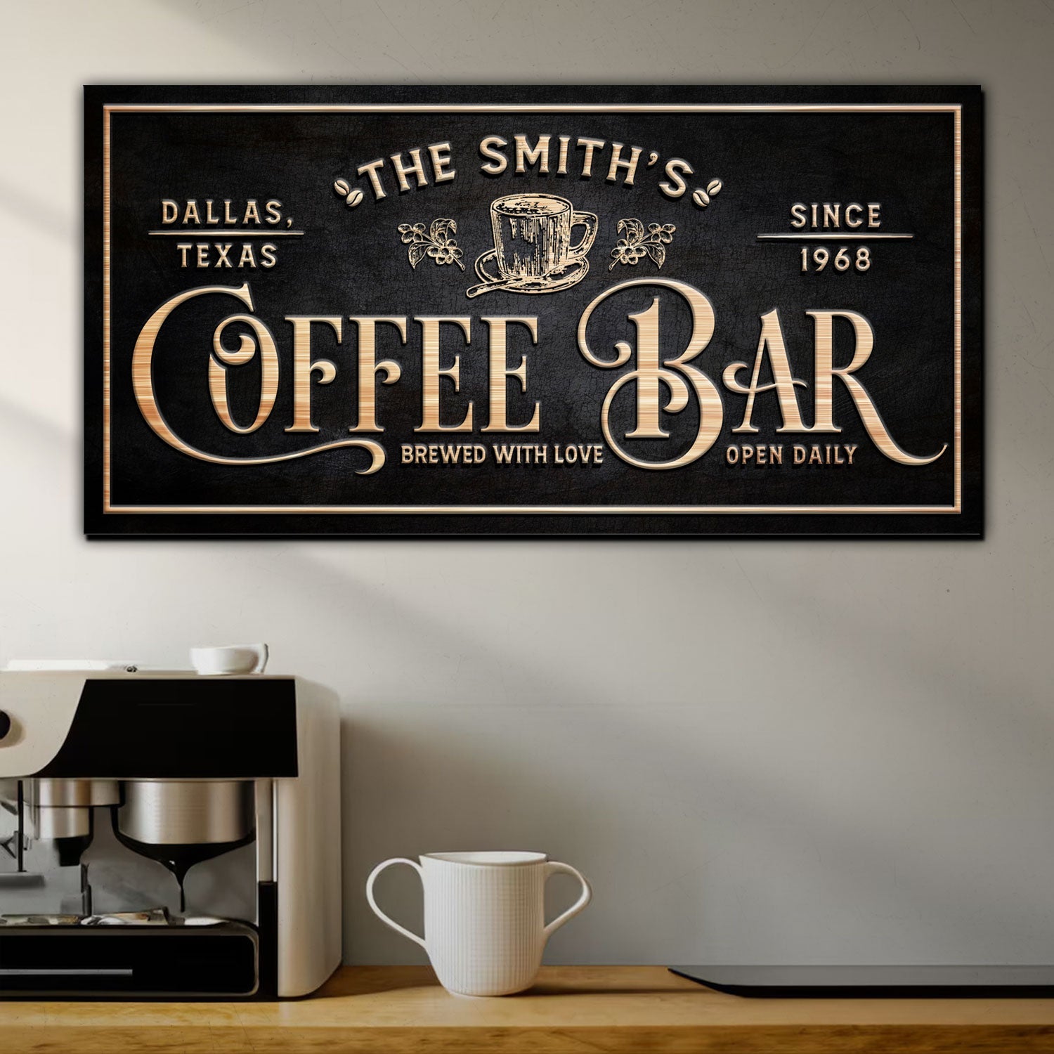 Personalized Coffee Bar Sign II on sale at MyriadMart