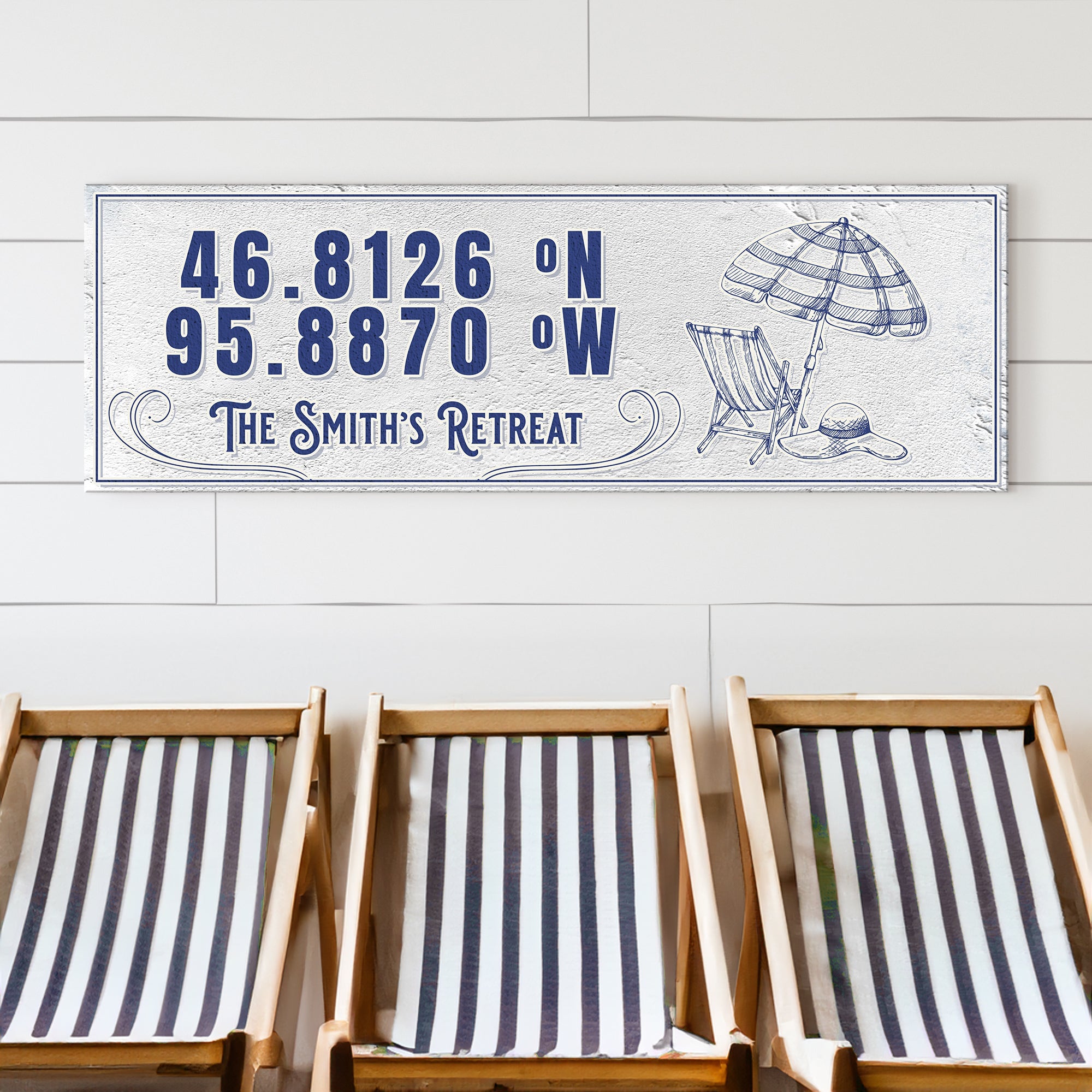 House Retreat Coordinates Sign on sale at MyriadMart