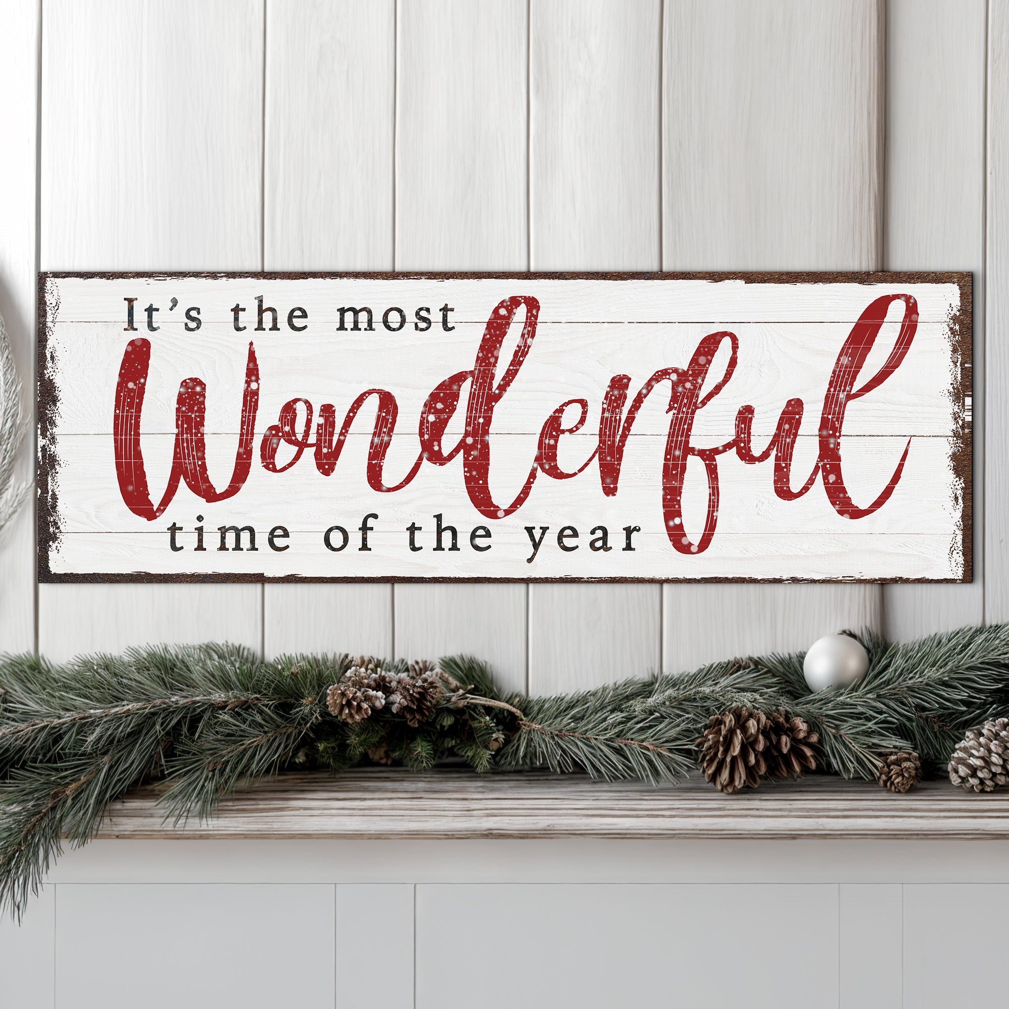 It's The Most Wonderful Time Of The Year Christmas Sign VI on sale at MyriadMart