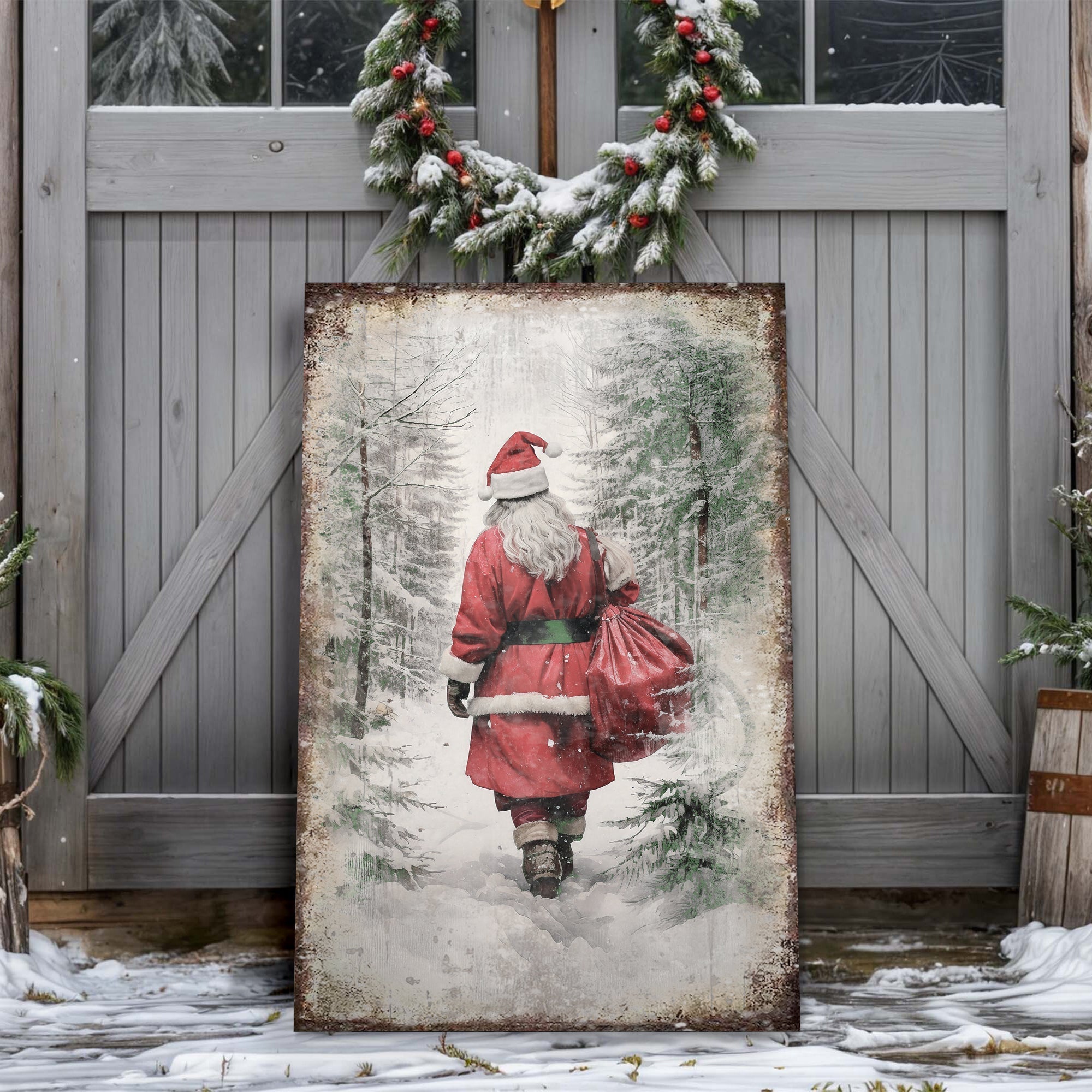 Vintage Christmas Santa Claus Wall Art V on sale at MyriadMart