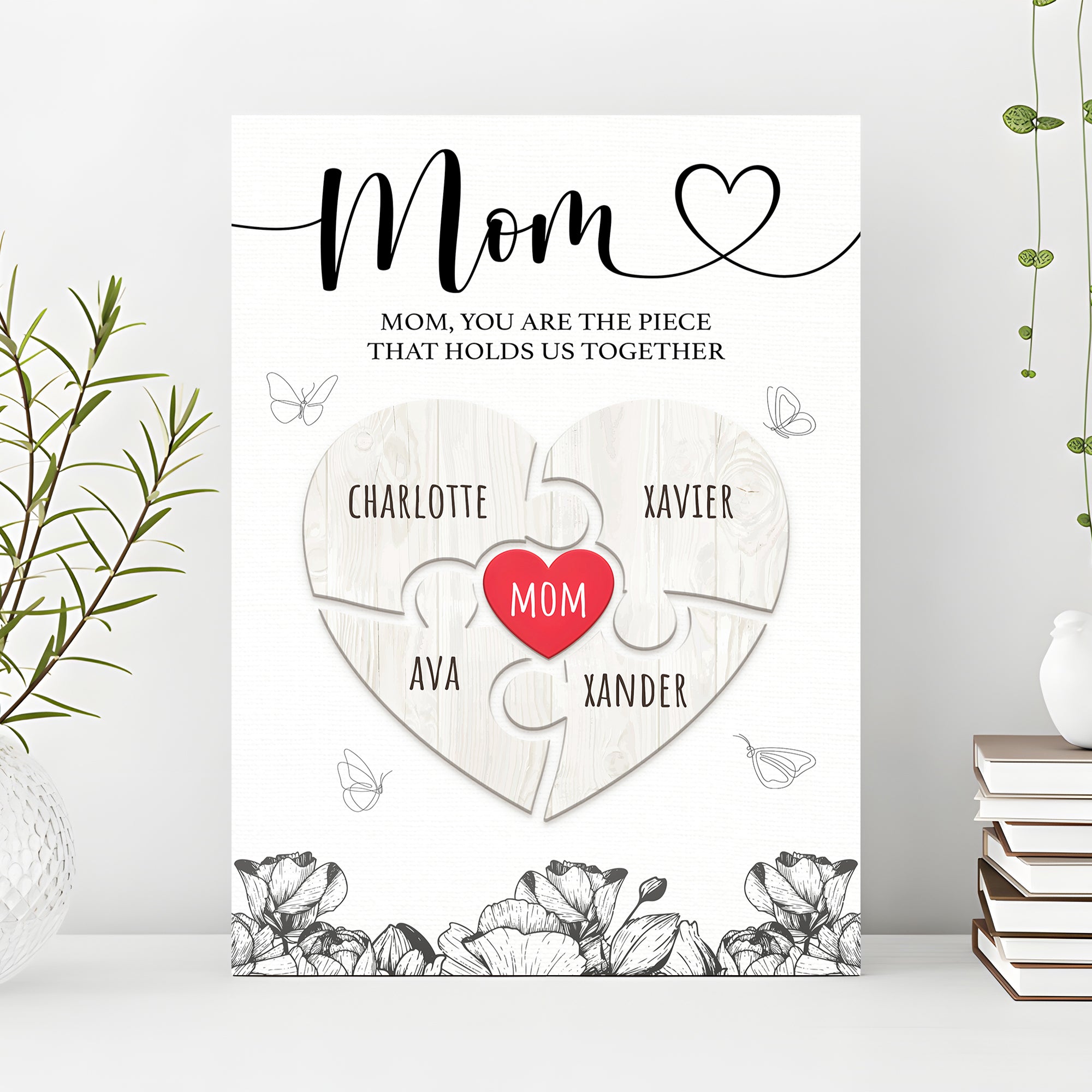 Mother's Day Sign The Piece That Holds Us Together III on sale at MyriadMart