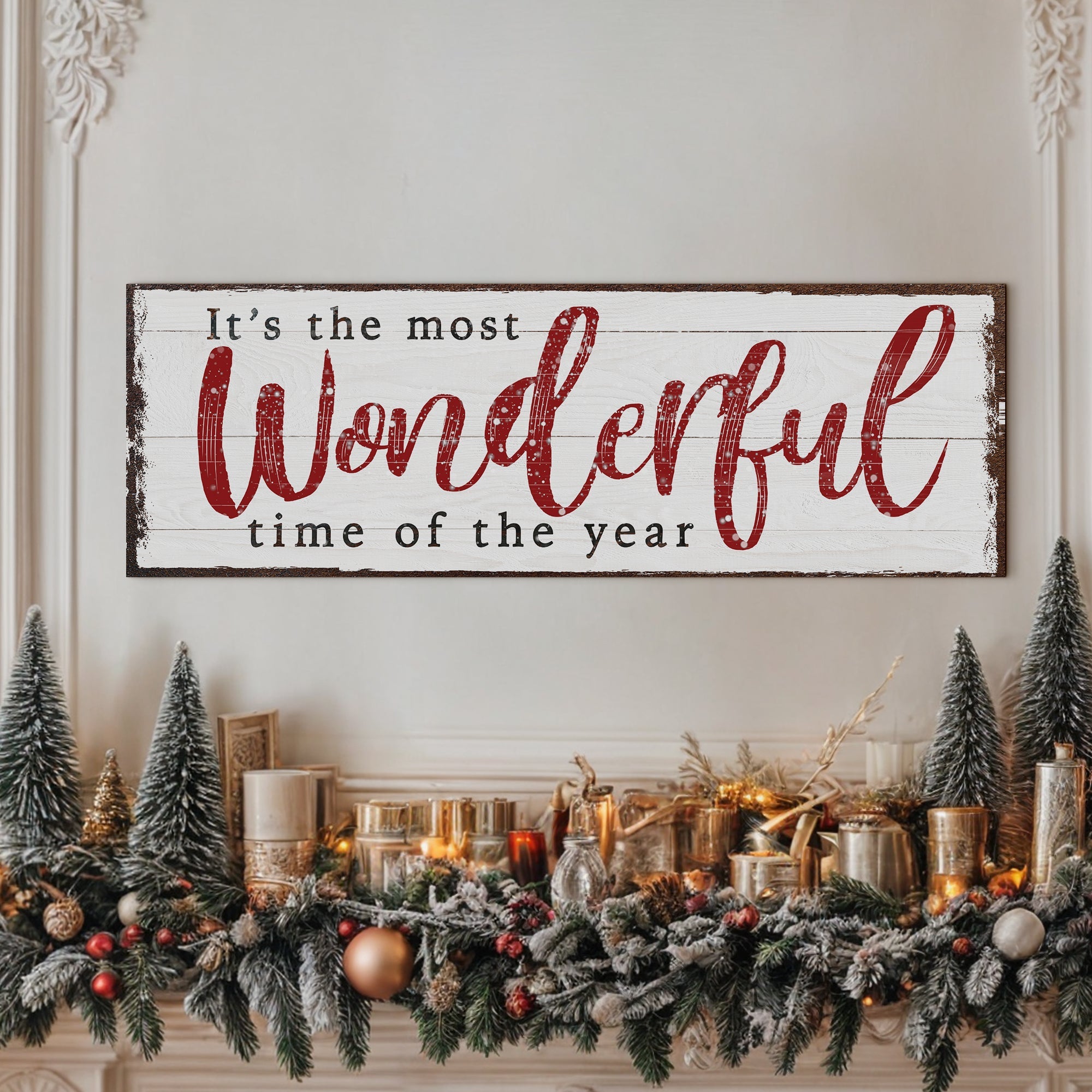 It's The Most Wonderful Time Of The Year Christmas Sign VI on sale at MyriadMart